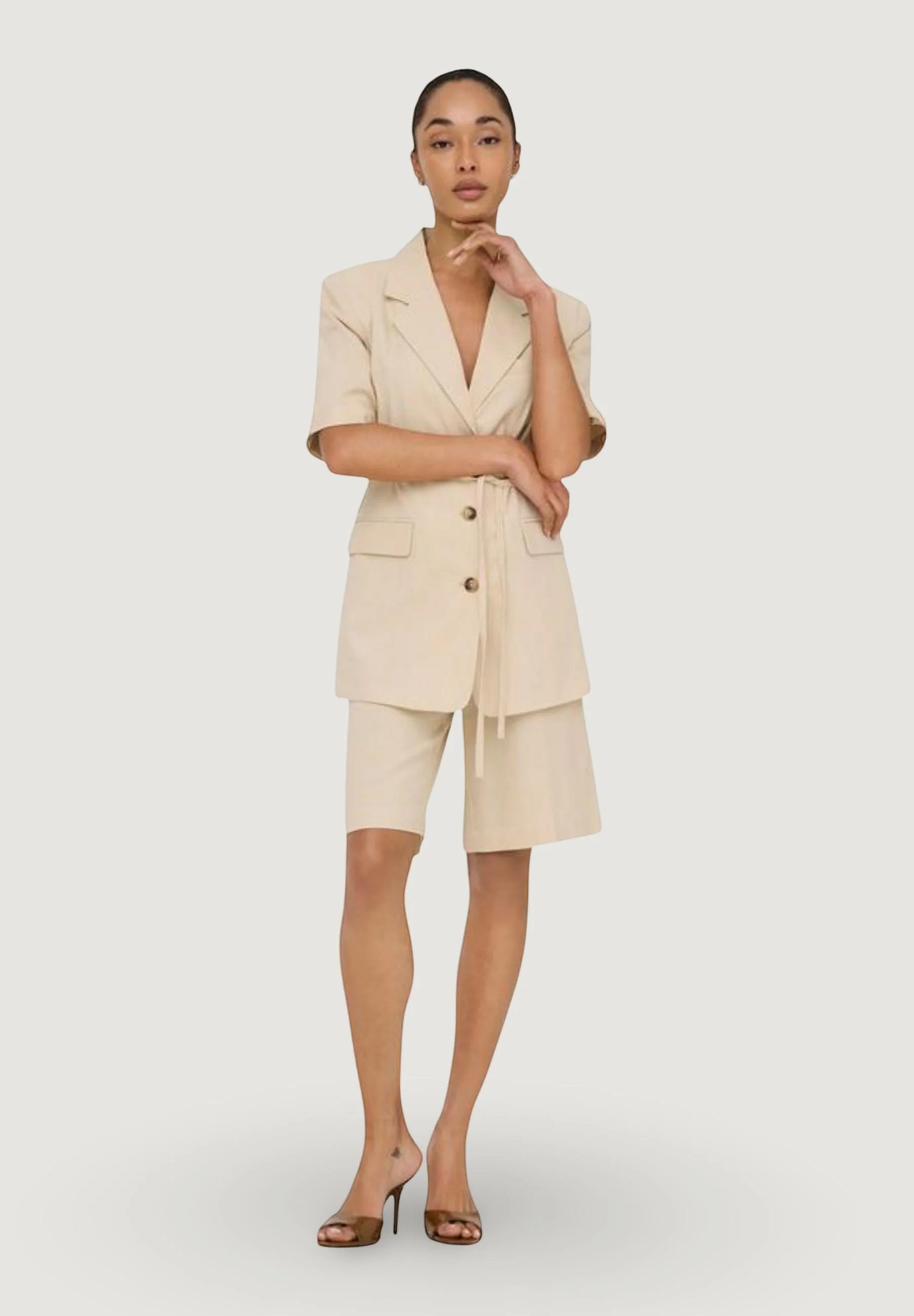 Bermuda Jacqueline de Yong Jdynaomi Linen Mw Bermuda Shorts Tlr - Image 2