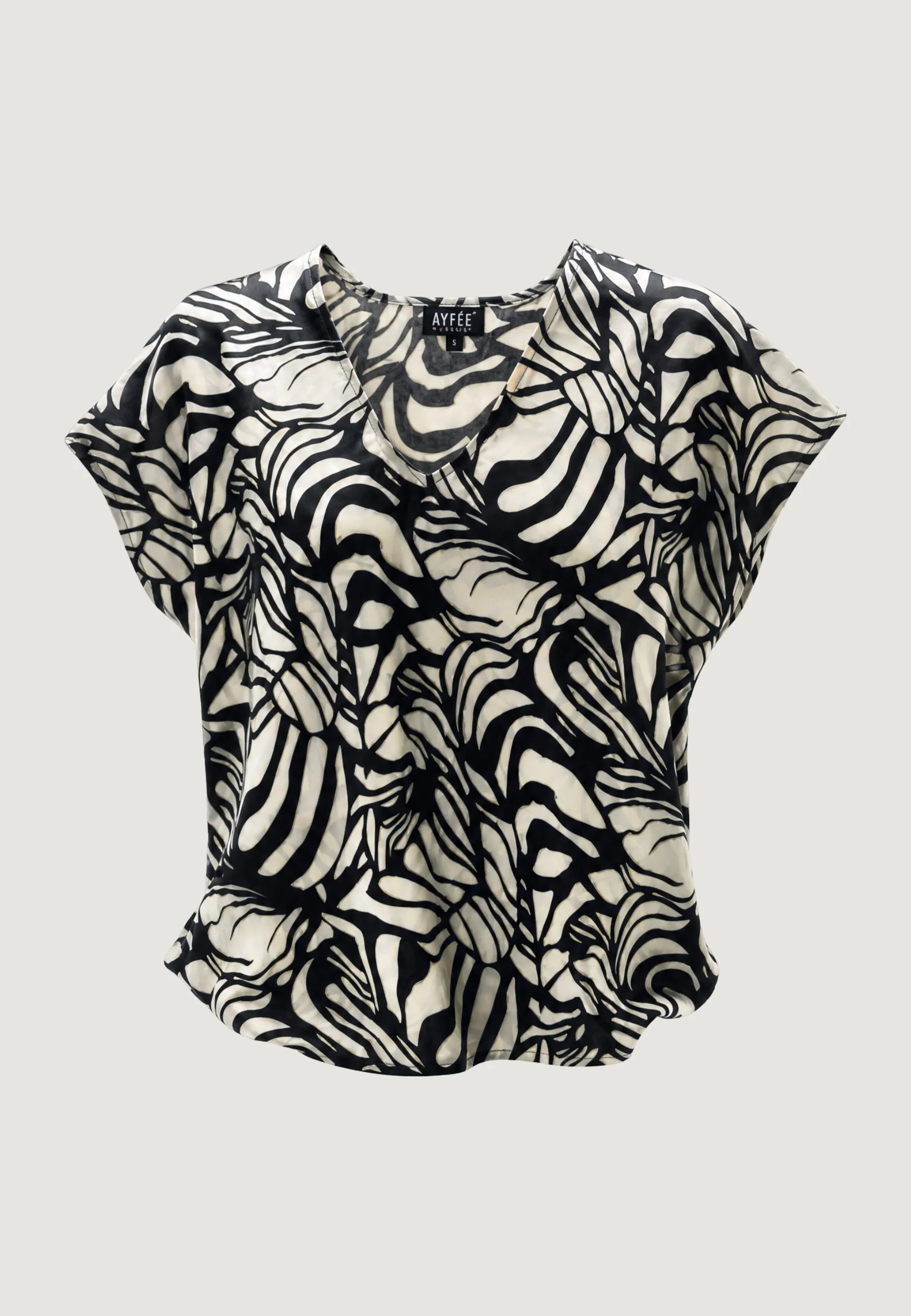 Blusa manica corta Ayfee BLUSA MEZZA MANICA SCOLLO A V - Image 3