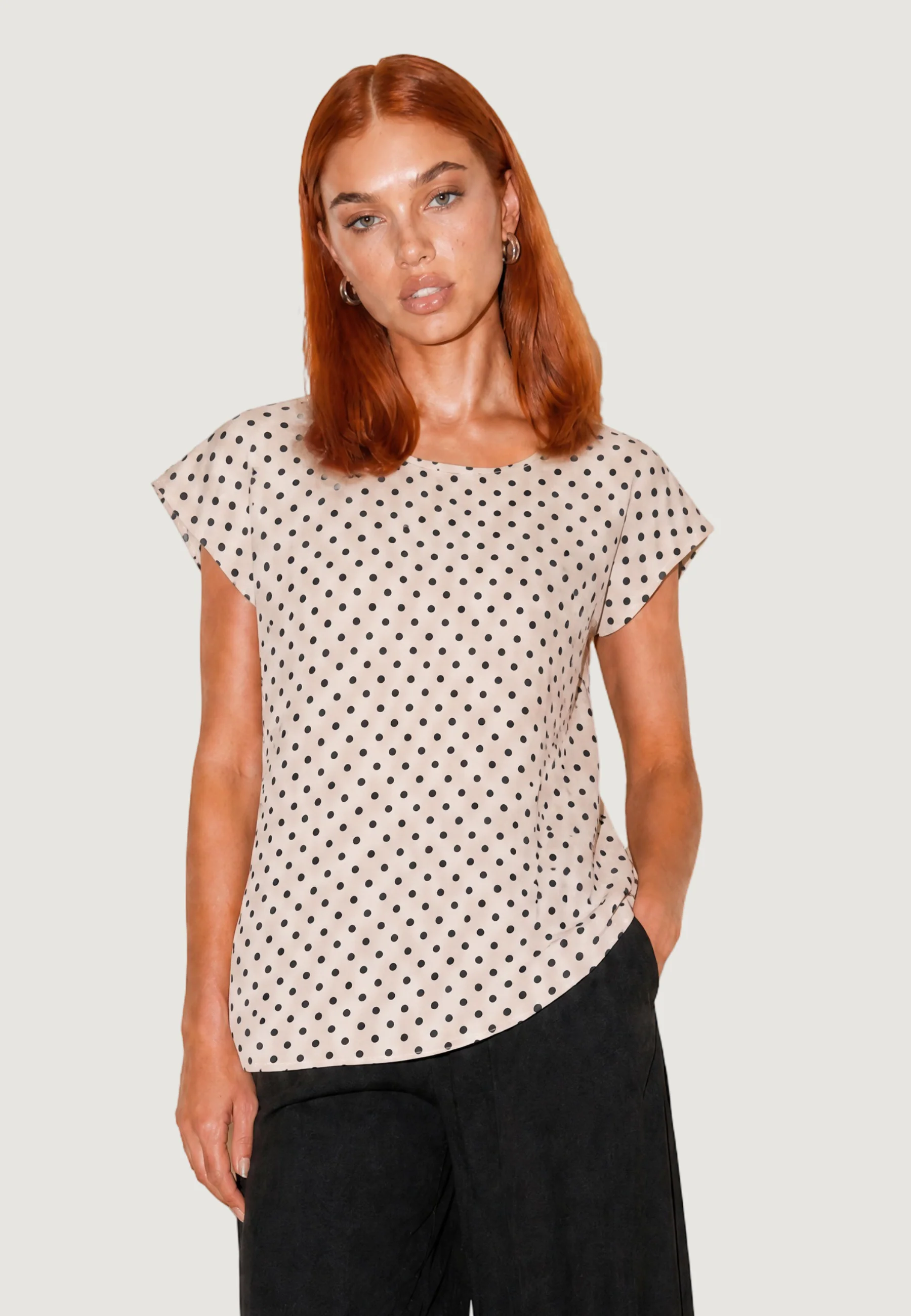 Blusa manica corta Jacqueline de Yong JDYTROYA LIFE S/S TOP WVN DIA