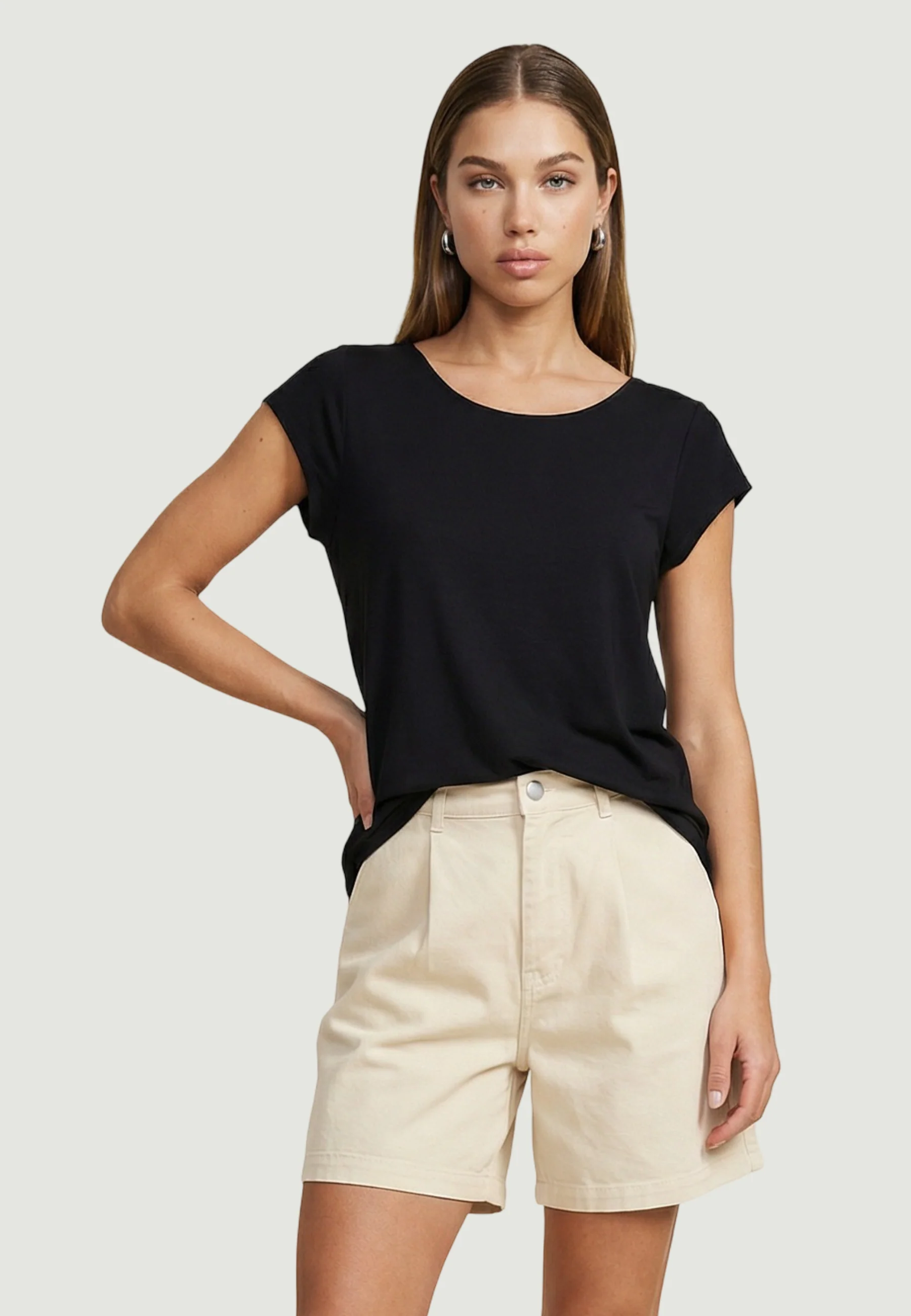 Blusa manica corta Only ONLNOVA LIFE VIS S/S TOP WVN