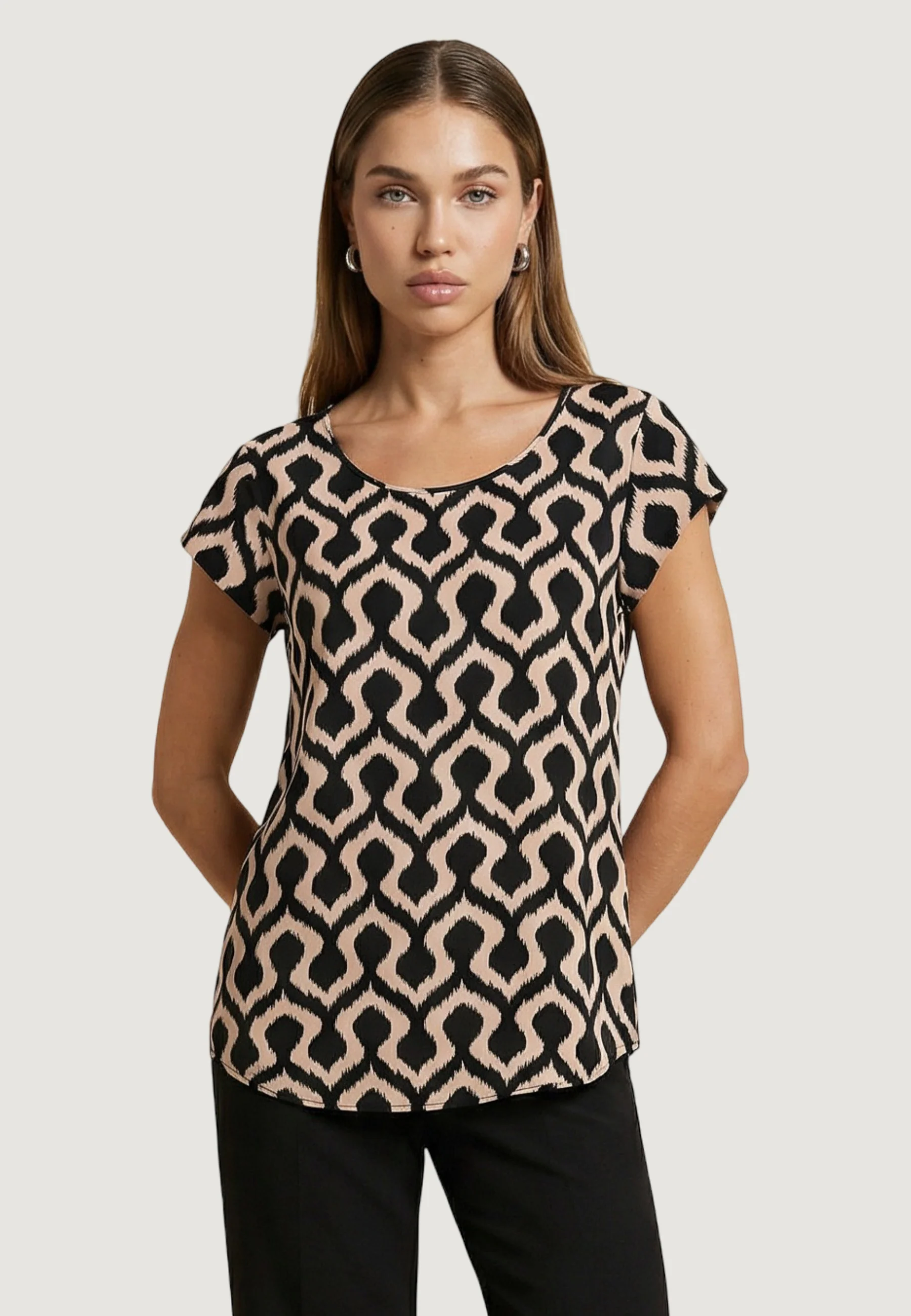 Blusa manica corta Only ONLNOVA LIFE VIS S/S TOP WVN