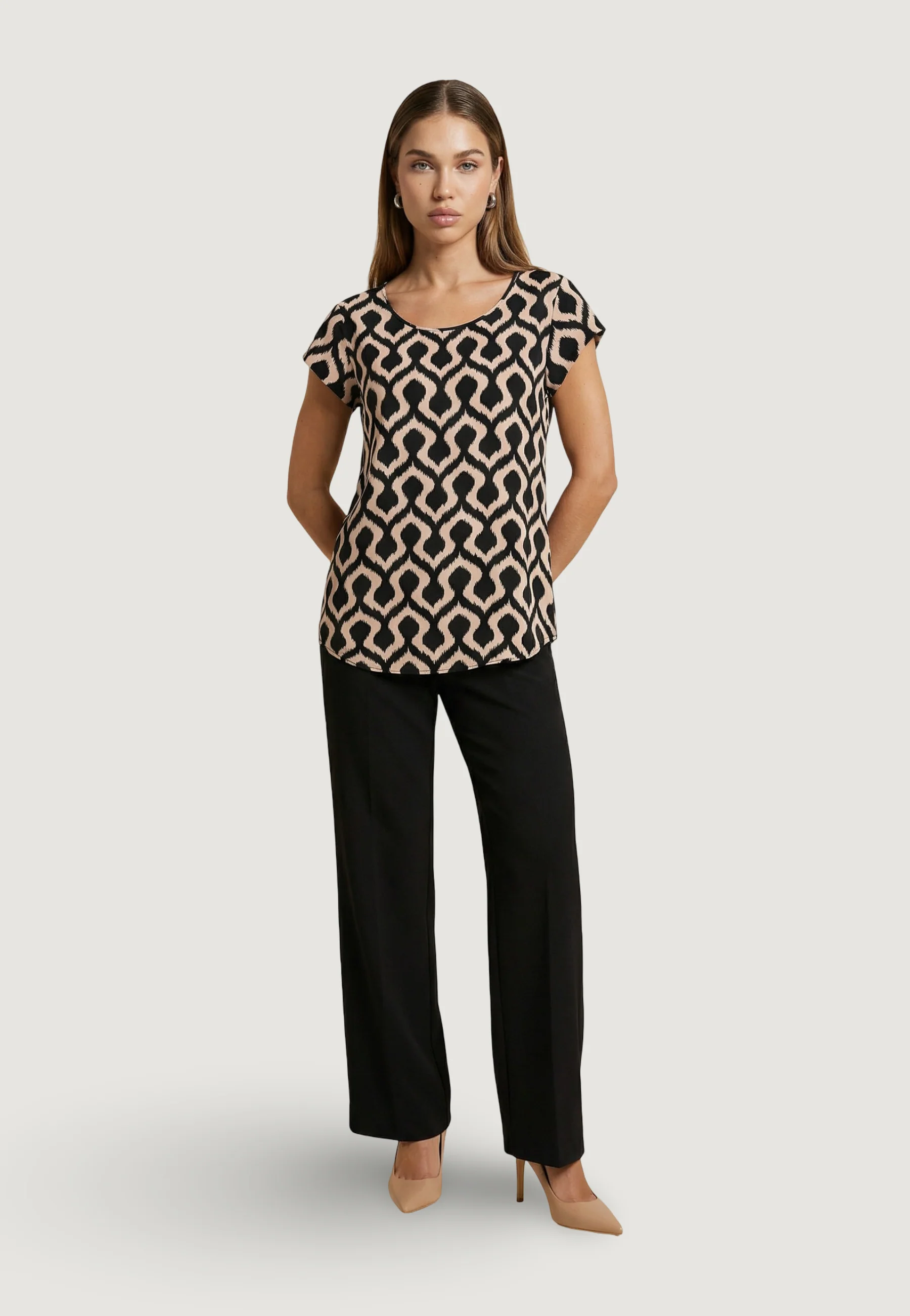 Blusa manica corta Only ONLNOVA LIFE VIS S/S TOP WVN - Image 3