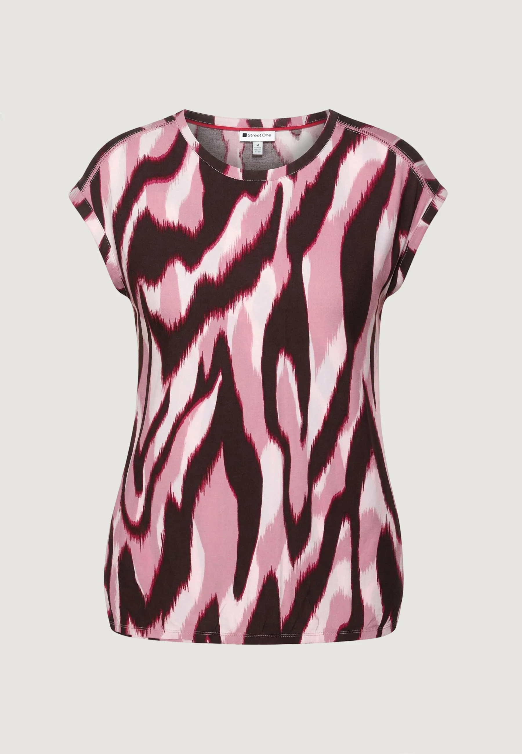 Blusa manica corta Street One Roundneck shirtblouse w tape - Image 2