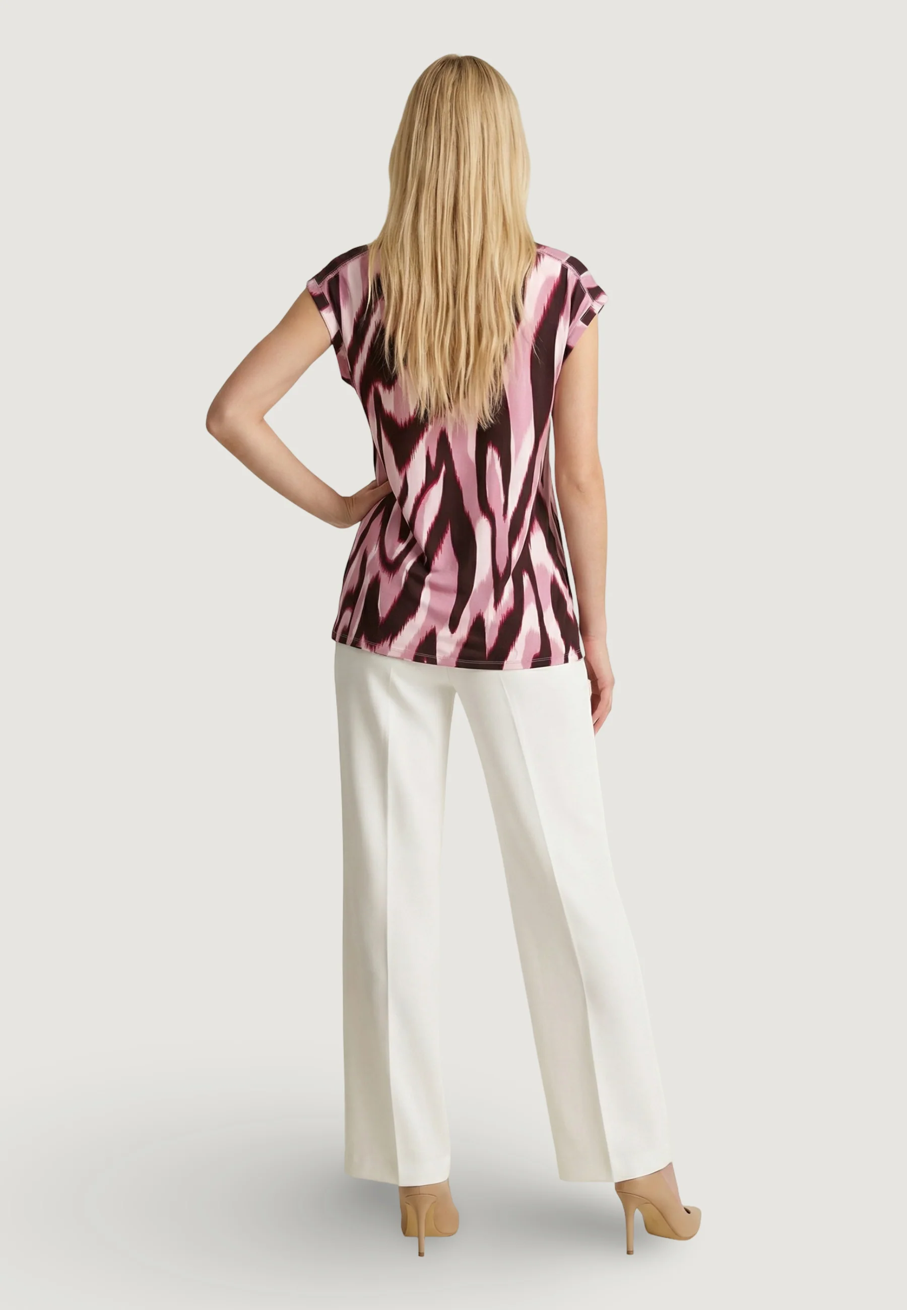 Blusa manica corta Street One Roundneck shirtblouse w tape - Image 4