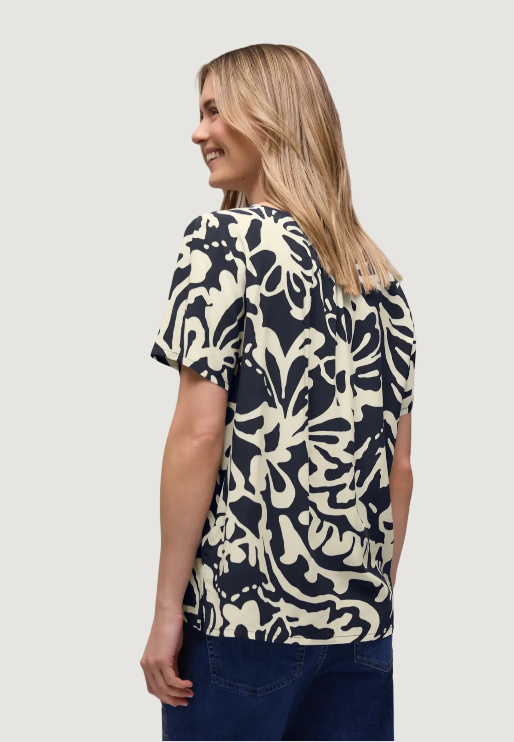 Blusa manica corta Street One Shirtblouse w string - Image 2