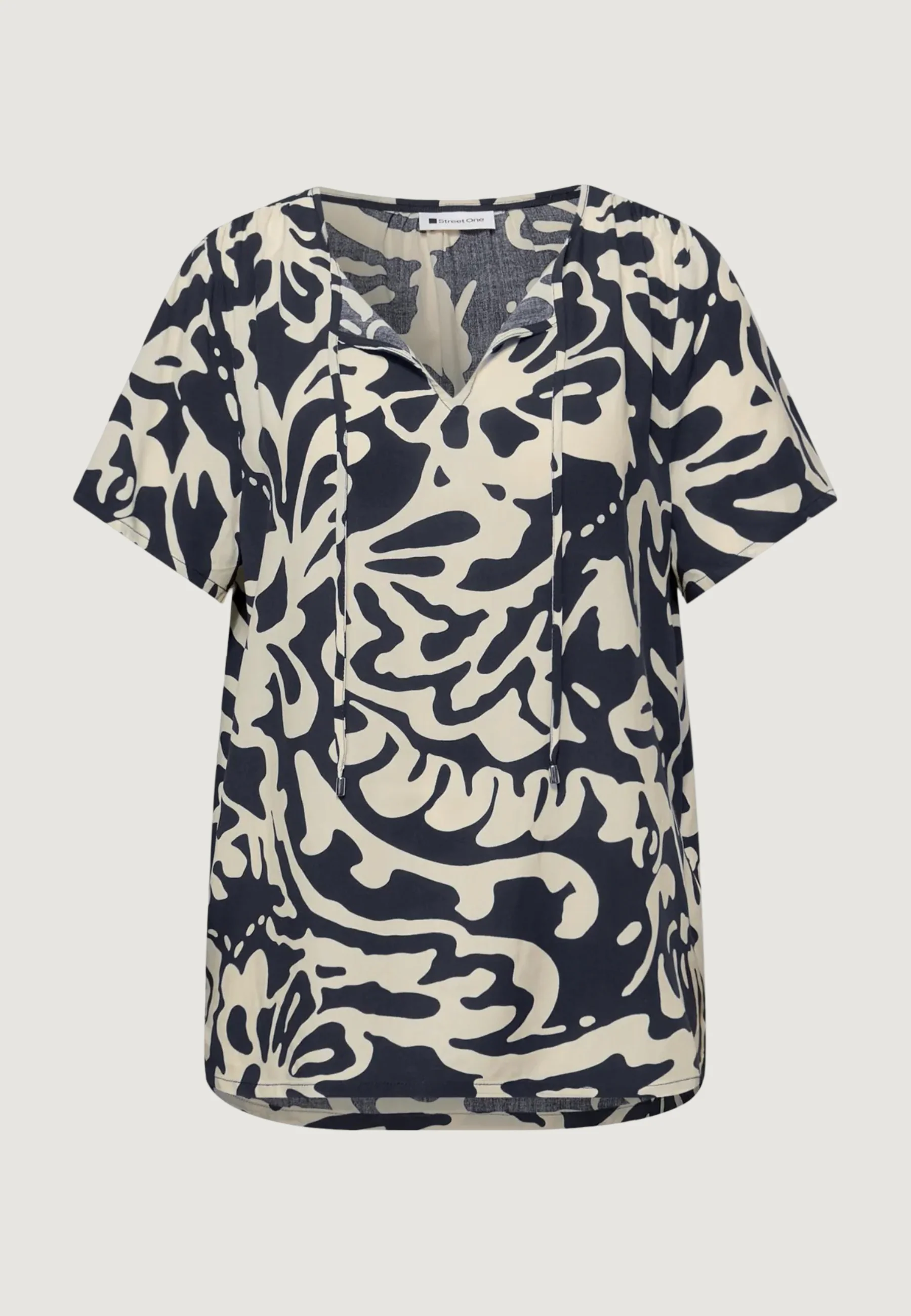 Blusa manica corta Street One Shirtblouse w string - Image 4