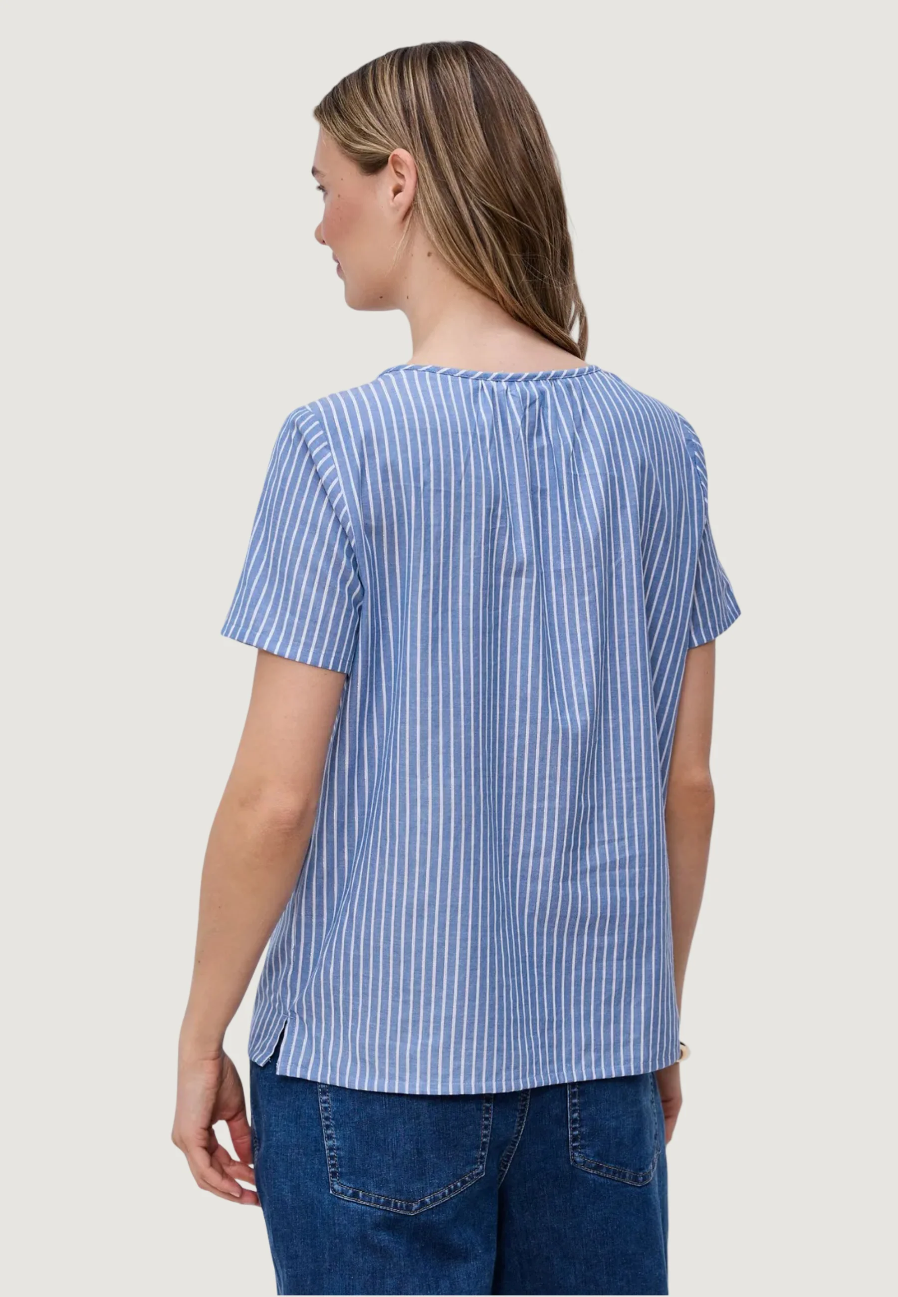 Blusa manica corta Street One Striped Shirtblouse - Image 2