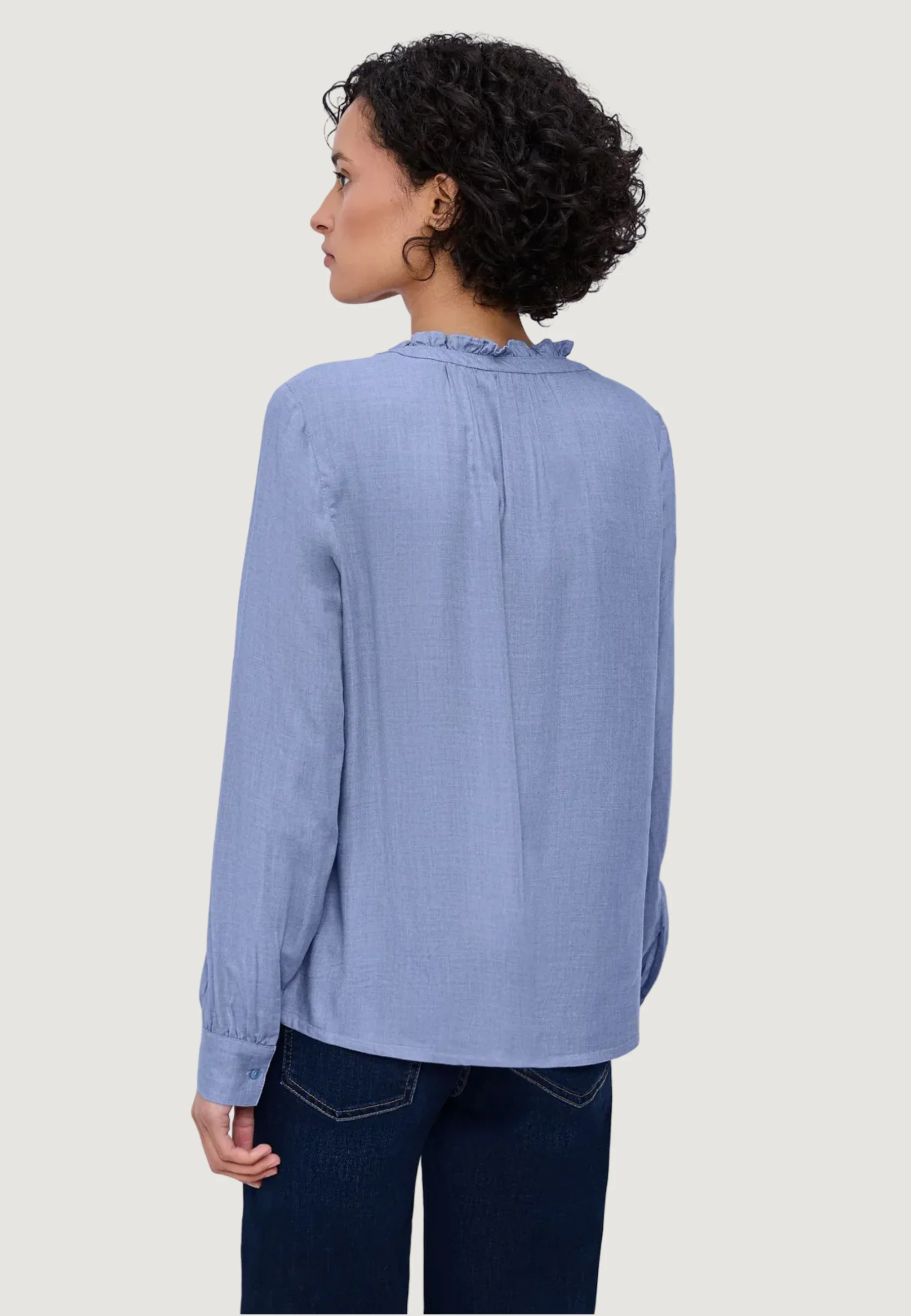 Bluse manica lunga Street One Melange tunic blouse w frill - Image 2