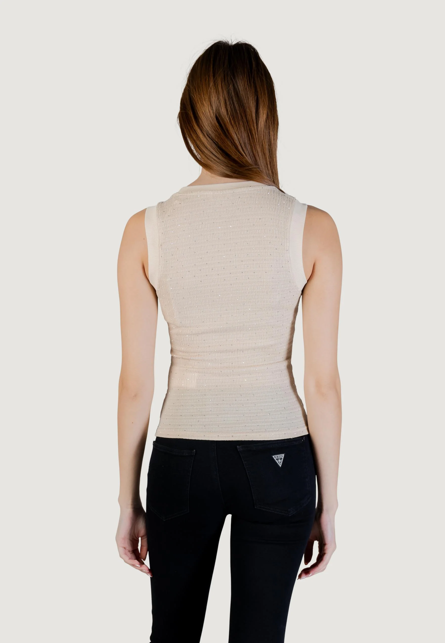 Canotta Guess SL FRANCINE SMOCK HOTFIX TOP - Image 4