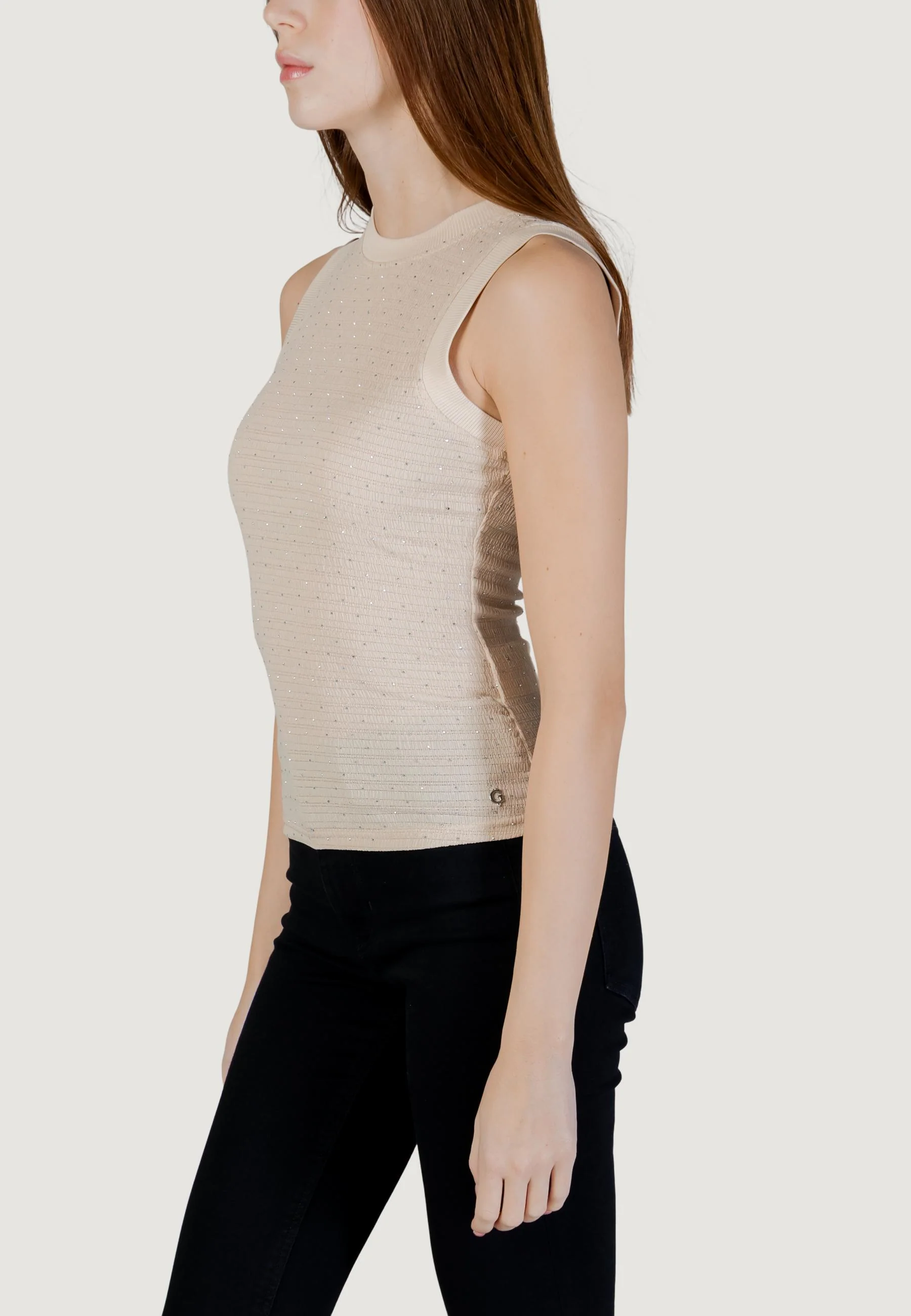 Canotta Guess SL FRANCINE SMOCK HOTFIX TOP - Image 8