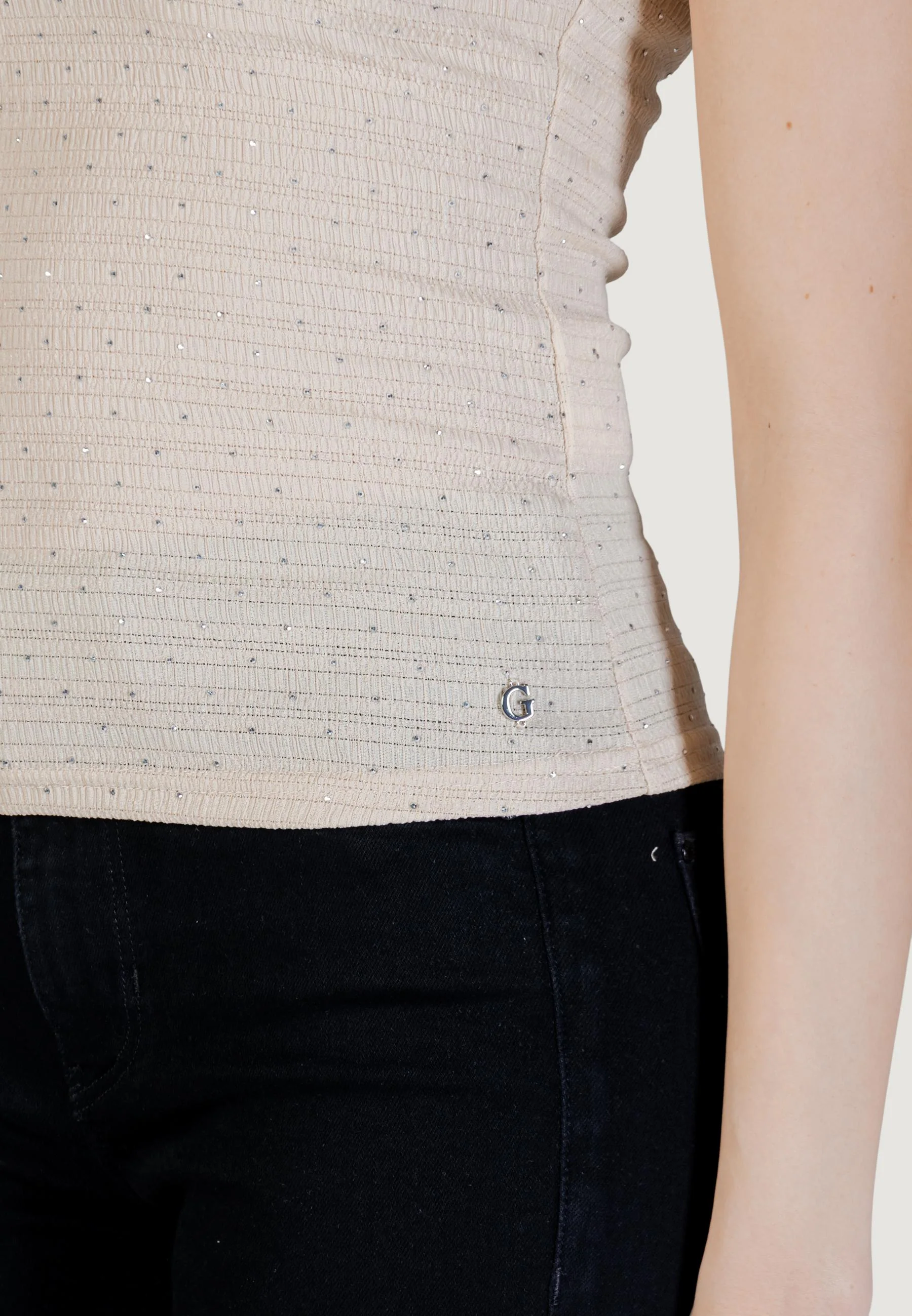 Canotta Guess SL FRANCINE SMOCK HOTFIX TOP - Image 9