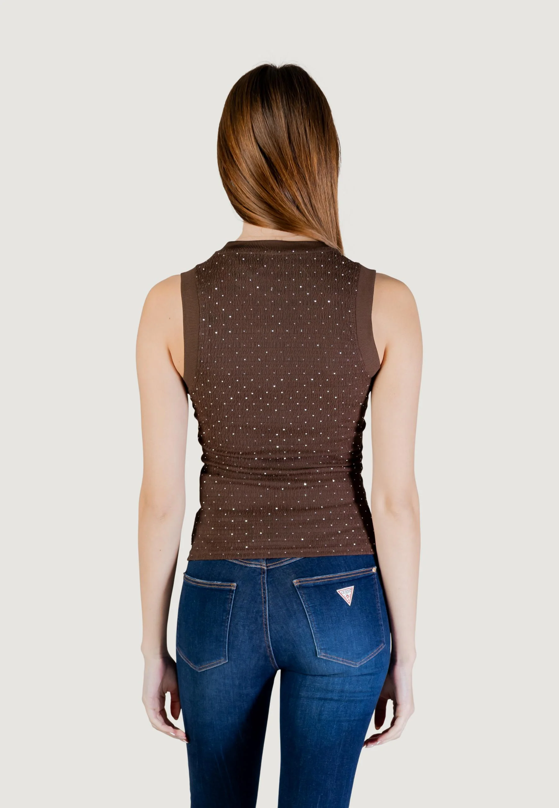 Canotta Guess SL FRANCINE SMOCK HOTFIX TOP - Image 3