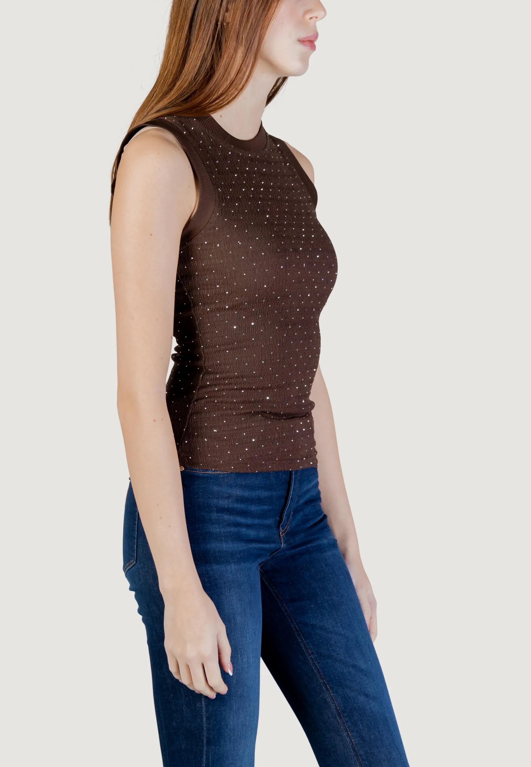 Canotta Guess SL FRANCINE SMOCK HOTFIX TOP - Image 4
