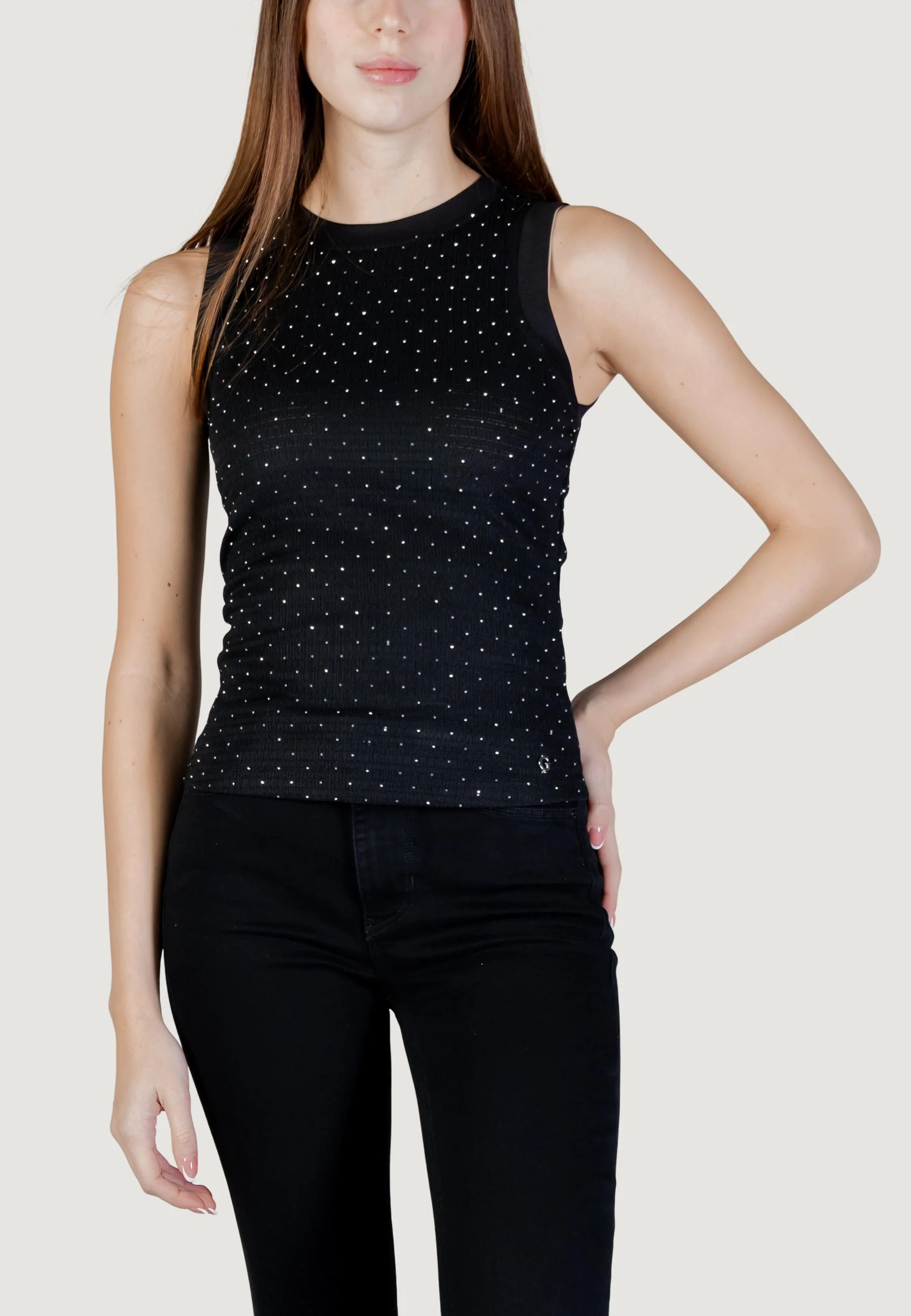 Canotta Guess SL FRANCINE SMOCK HOTFIX TOP - Image 2