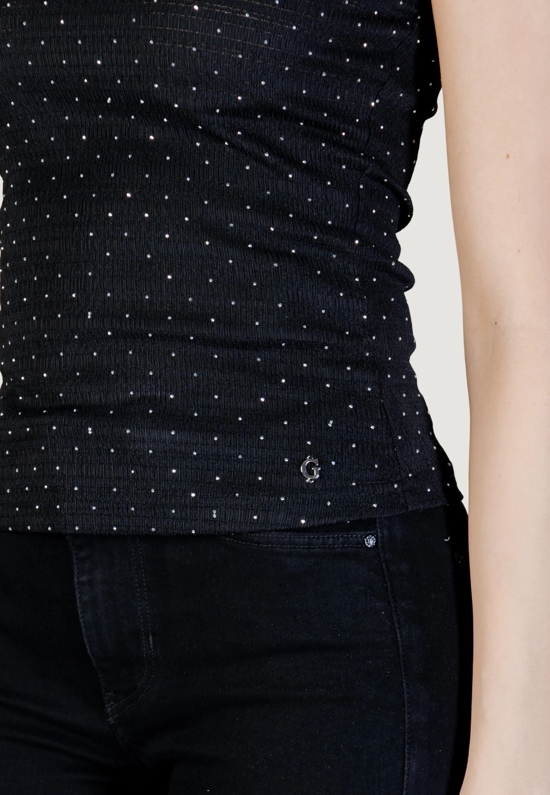 Canotta Guess SL FRANCINE SMOCK HOTFIX TOP - Image 4