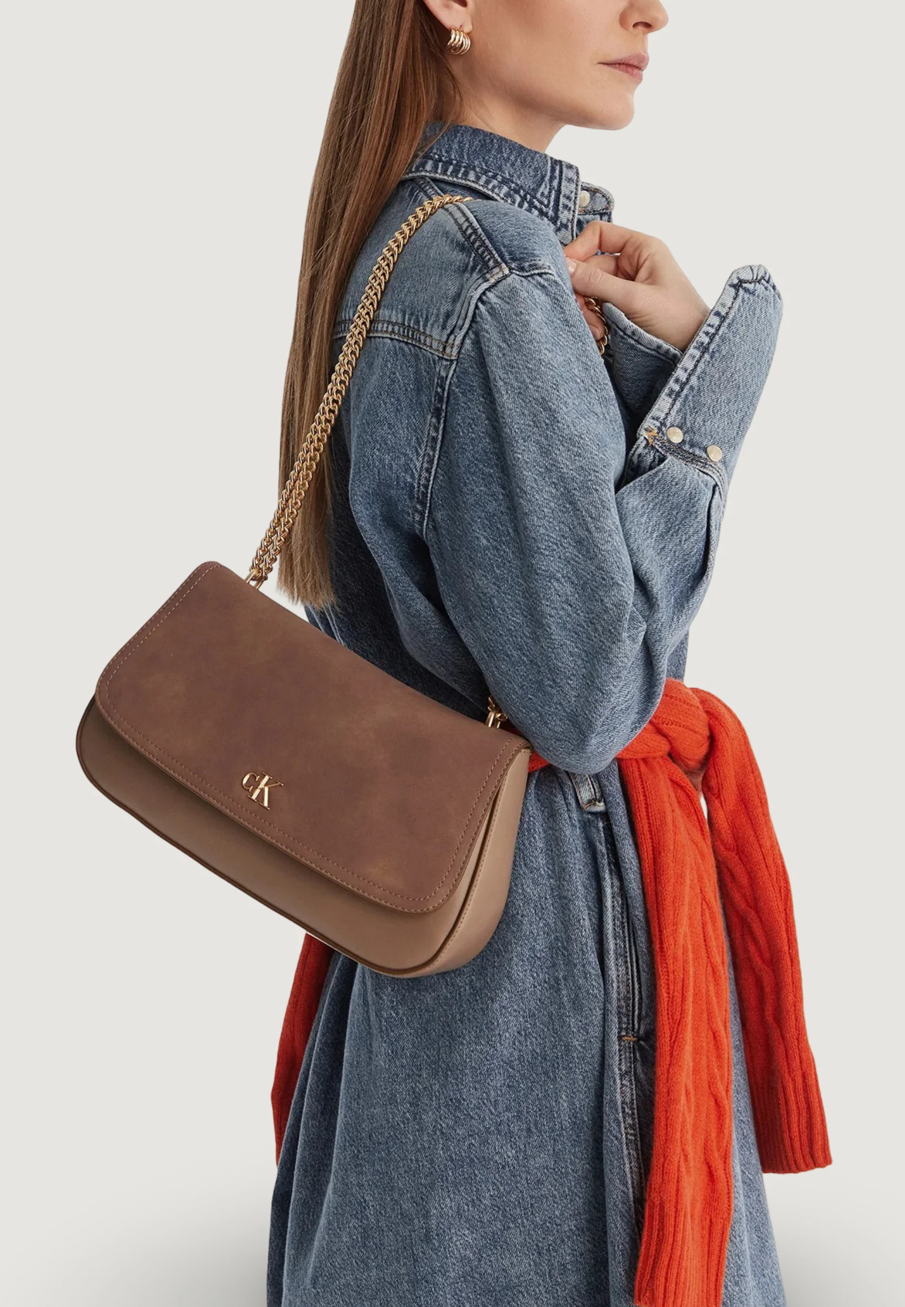 Borsa Calvin Klein CK CONV CHAIN BRUSHED MEDIUM BAG - Image 4