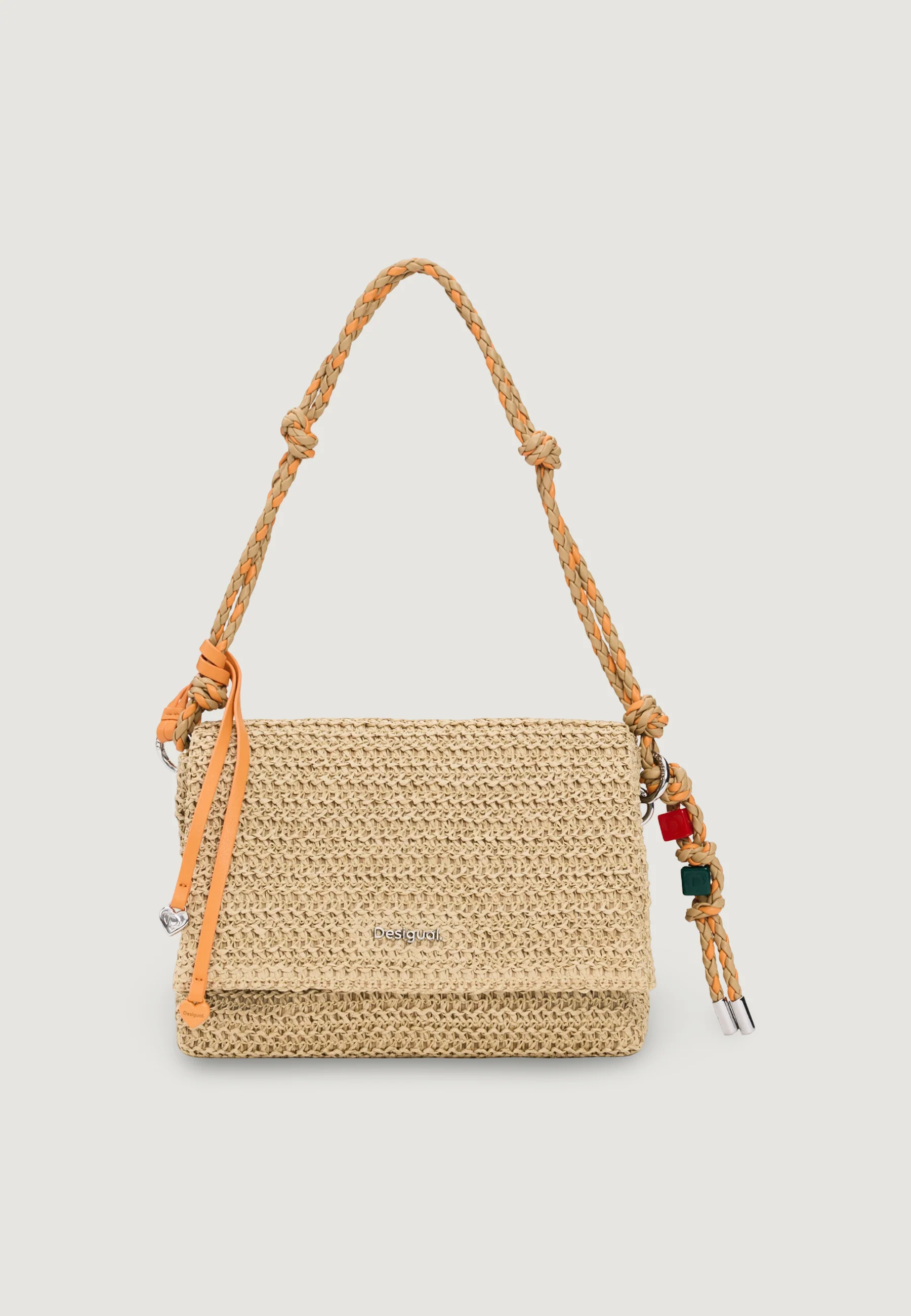 Borsa Desigual BAG_HALF LOGO RAFFIA VE