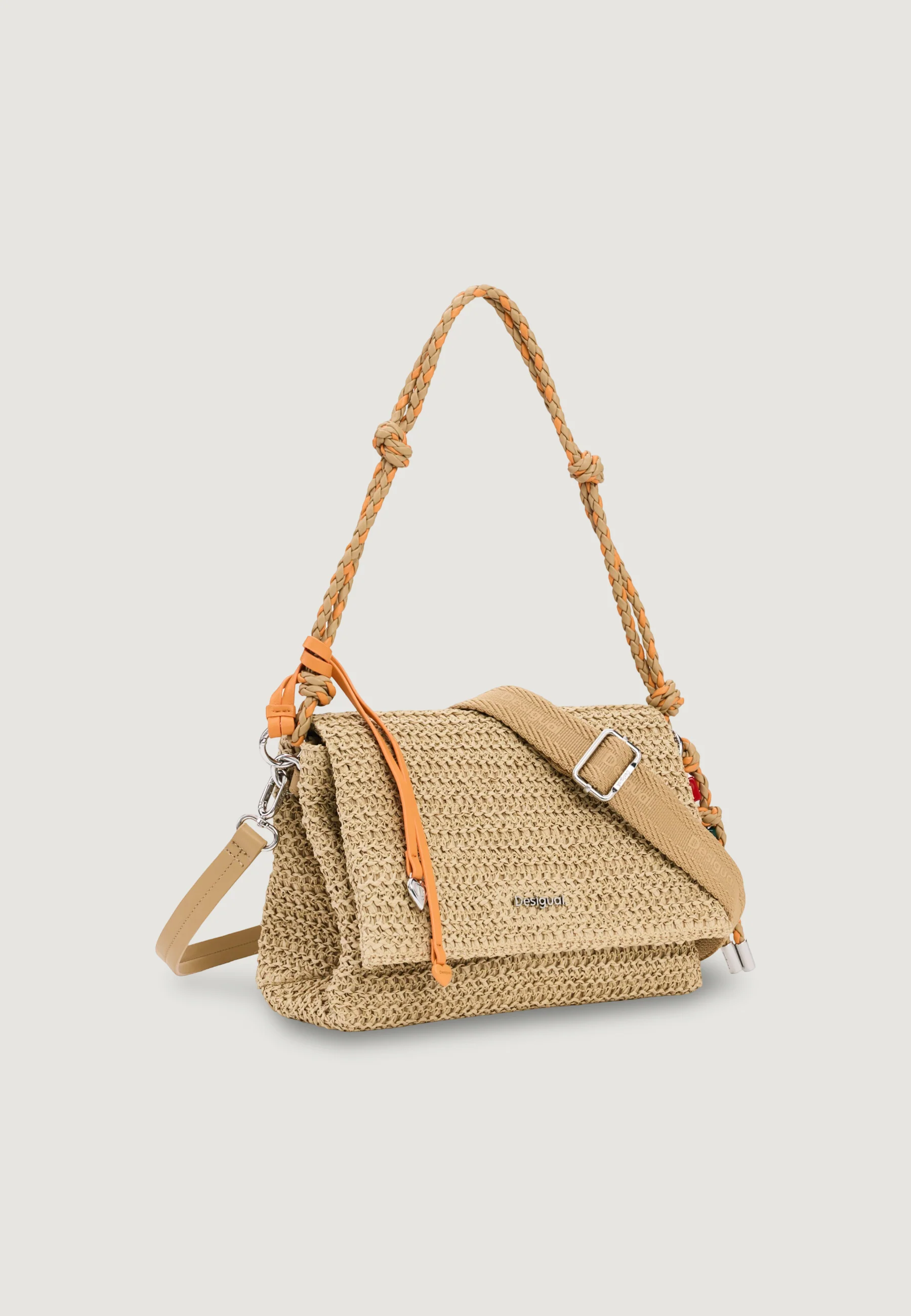 Borsa Desigual BAG_HALF LOGO RAFFIA VE - Image 2