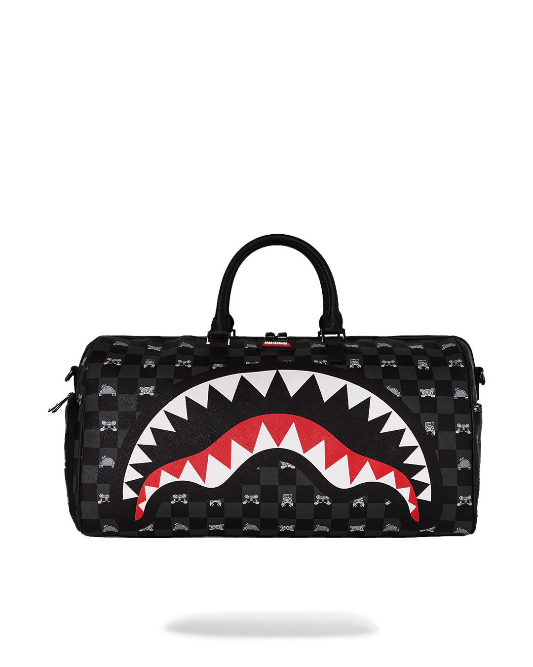 Borsone Sprayground GRAY PEEKING CHARACTER CHECK LARGE DUFFLE