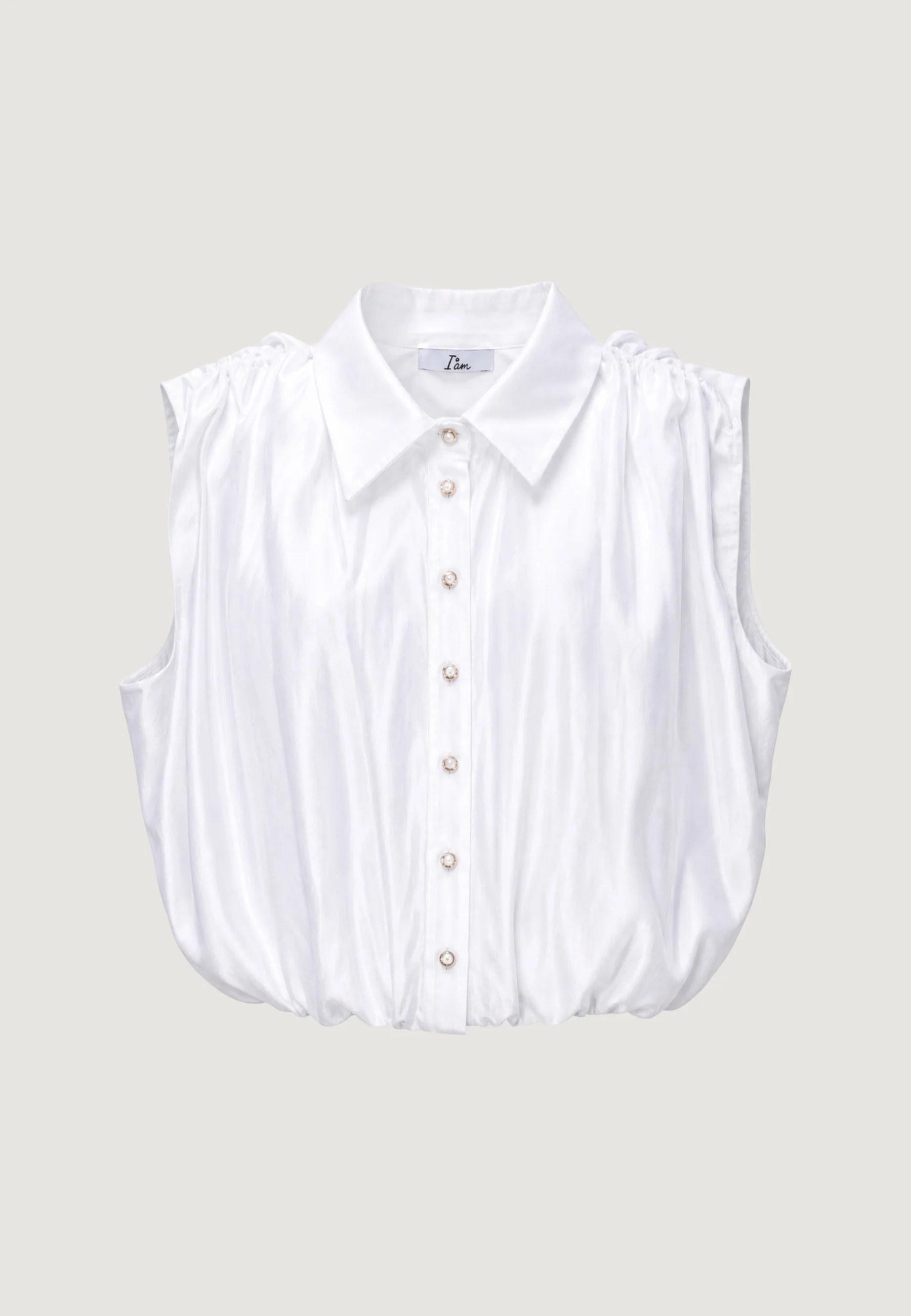 Camicia manica corta I am Blusa Tencel Smanicata