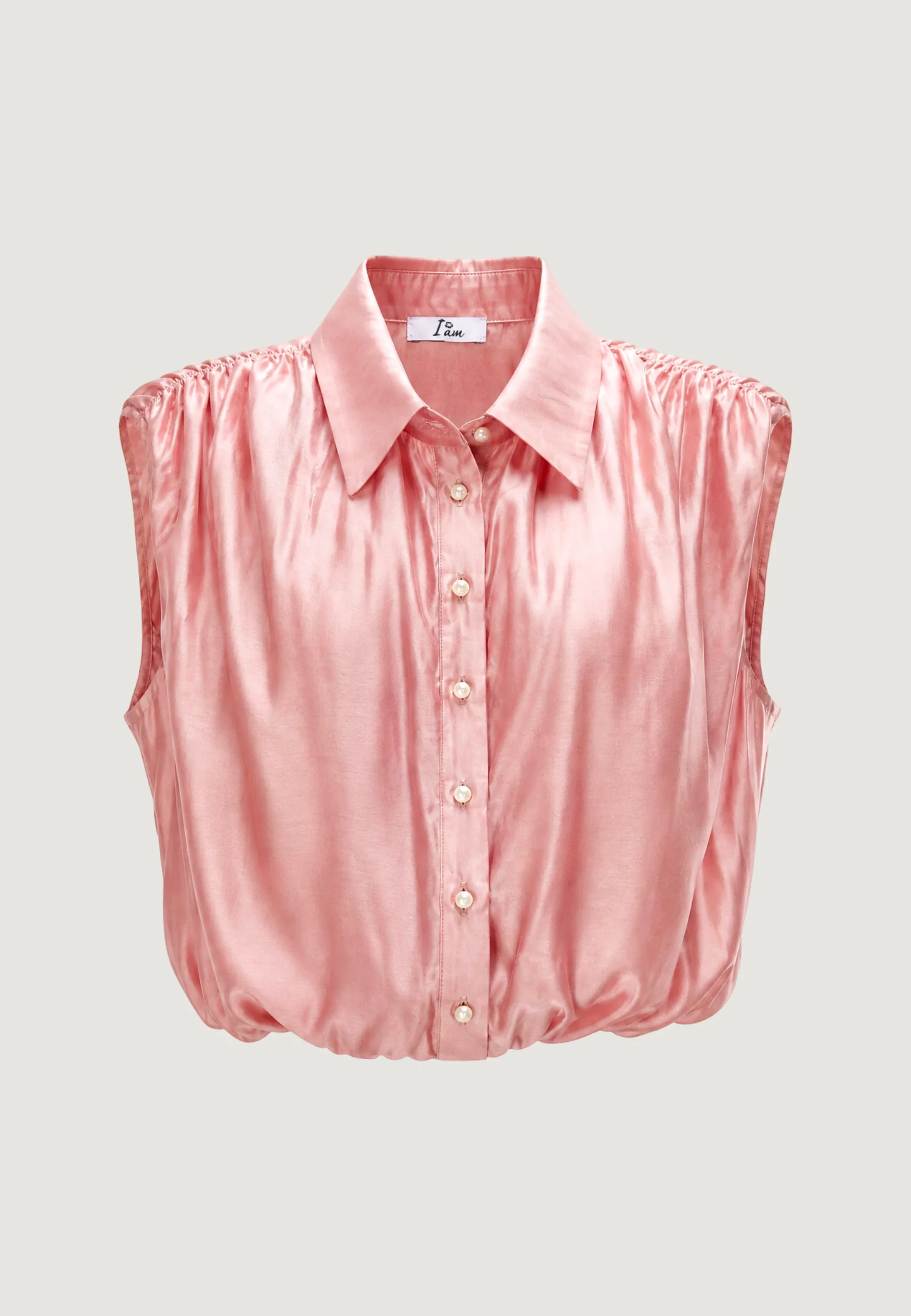 Camicia manica corta I am Blusa Tencel Smanicata