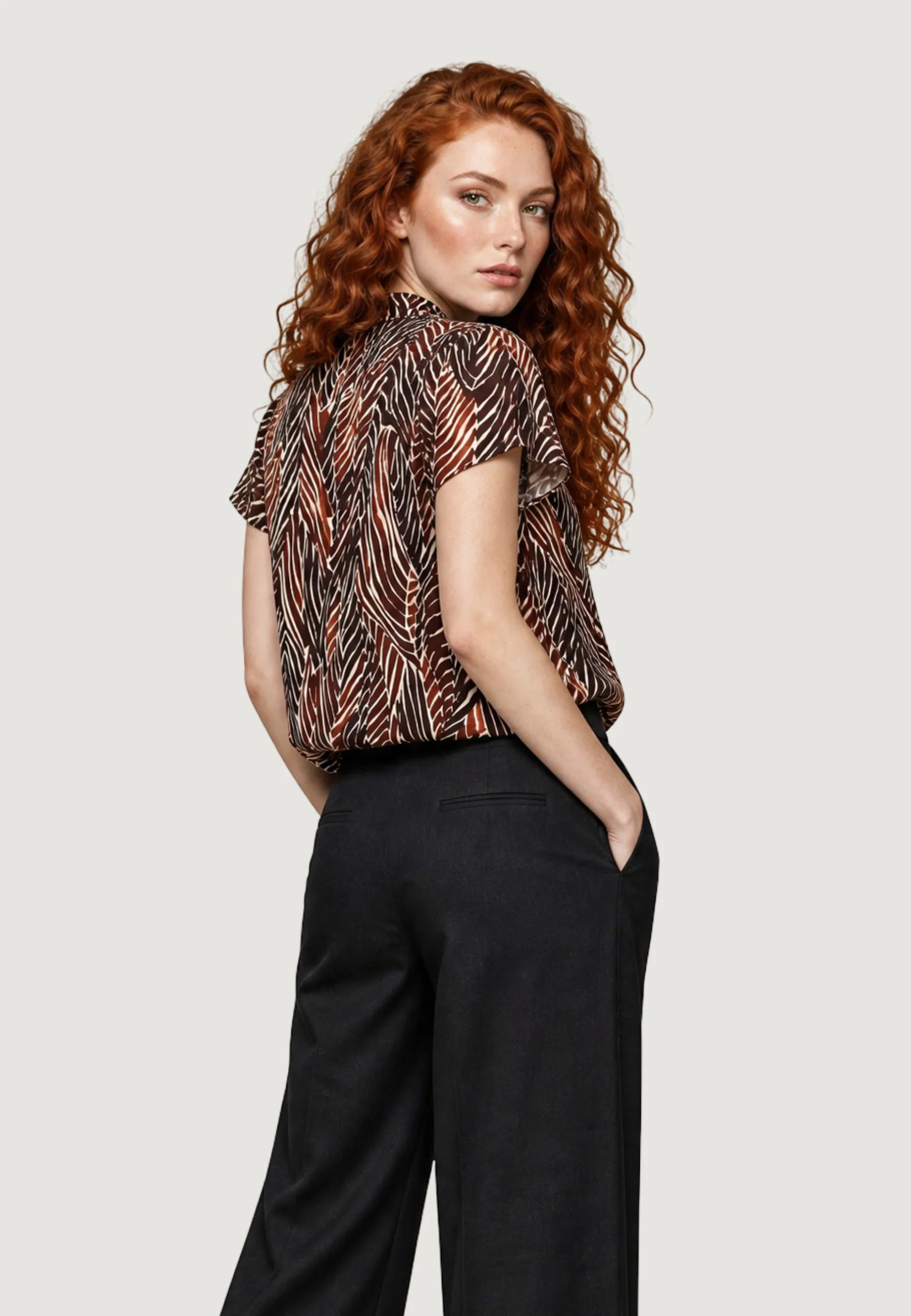 Camicia manica corta I am Blusa Viscosa Floreale - Image 2