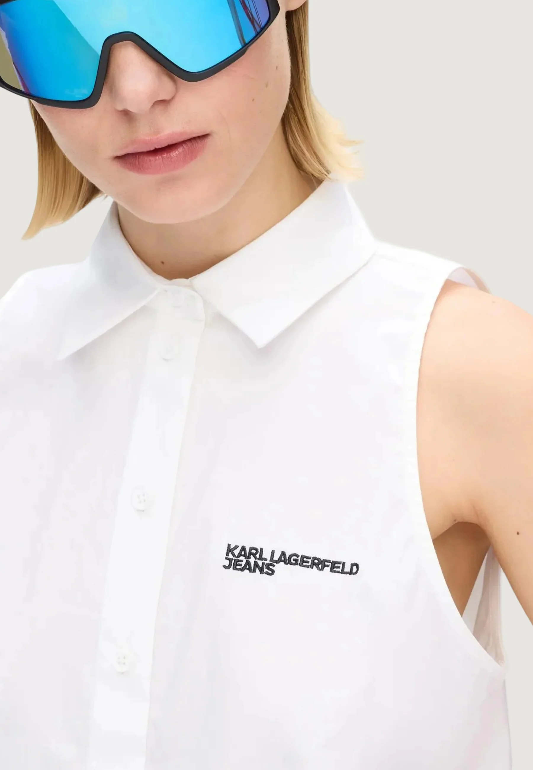 Camicia manica corta Karl Lagerfeld Jeans KLJ Sleeveless Blouse - Image 3