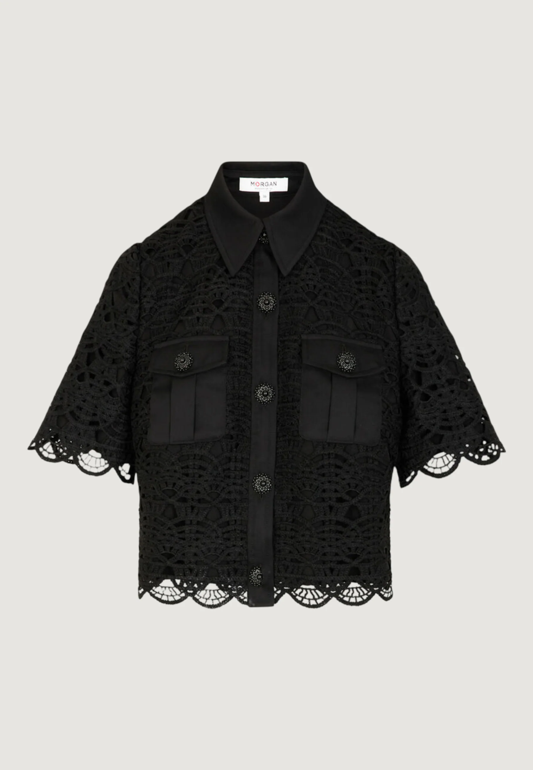 Camicia manica corta Morgan De Toi 251-CREMA - Image 2