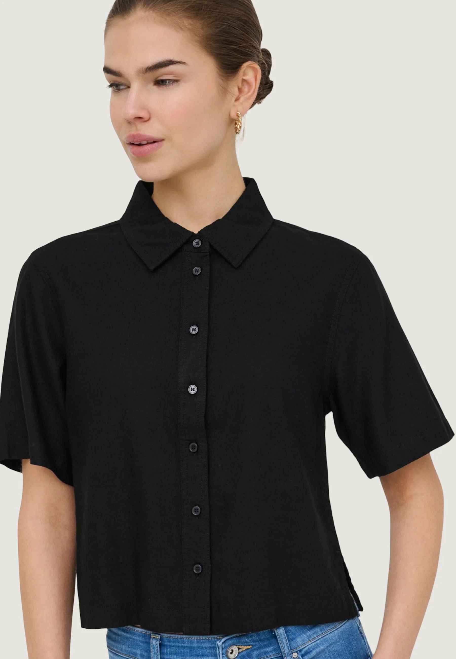 Camicia manica corta Only Onlgoa S/S Linen Bl Shirt Cc Pnt - Image 5