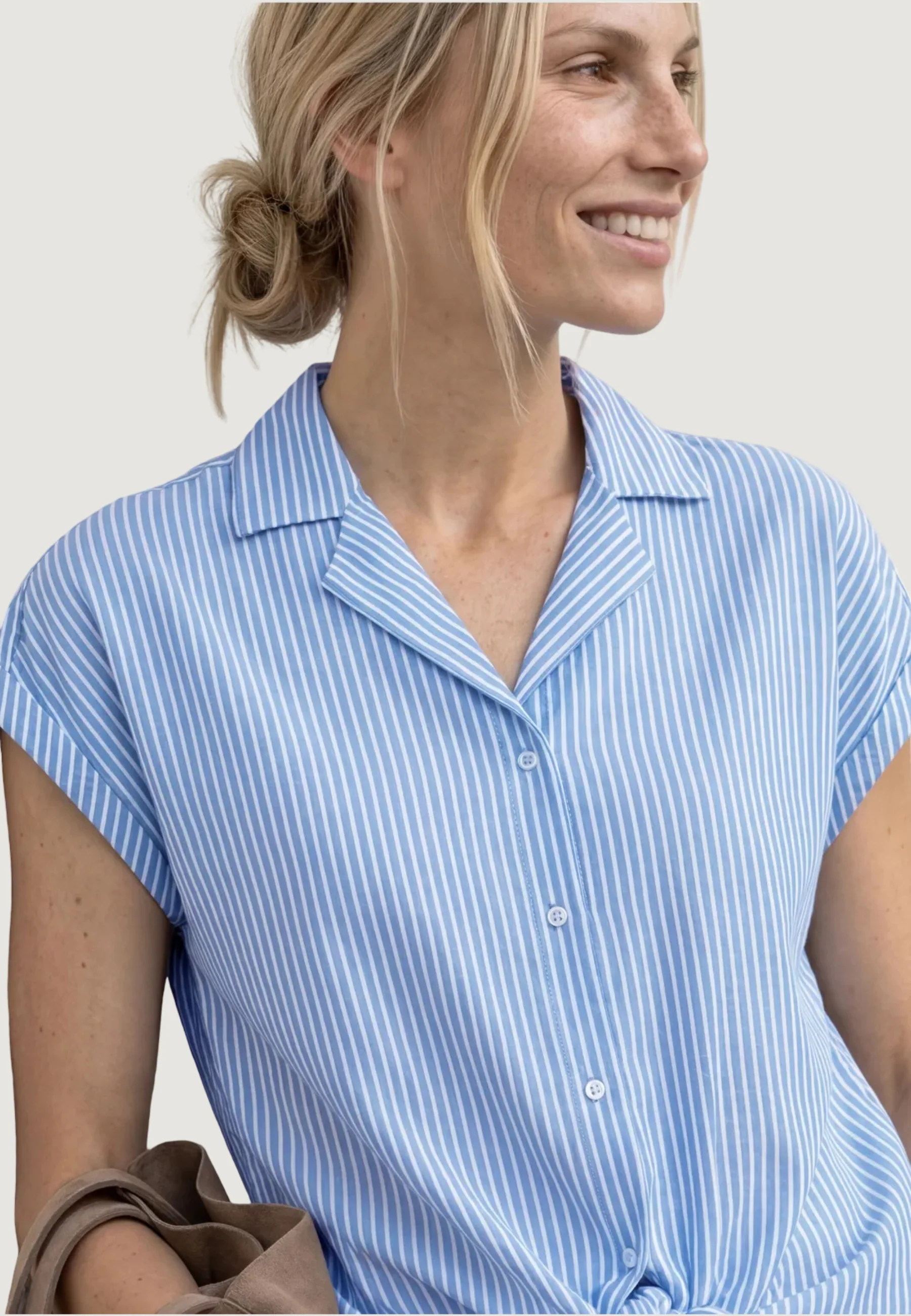 Camicia manica corta Street One Striped Buttoned blouse w bowling - Image 2