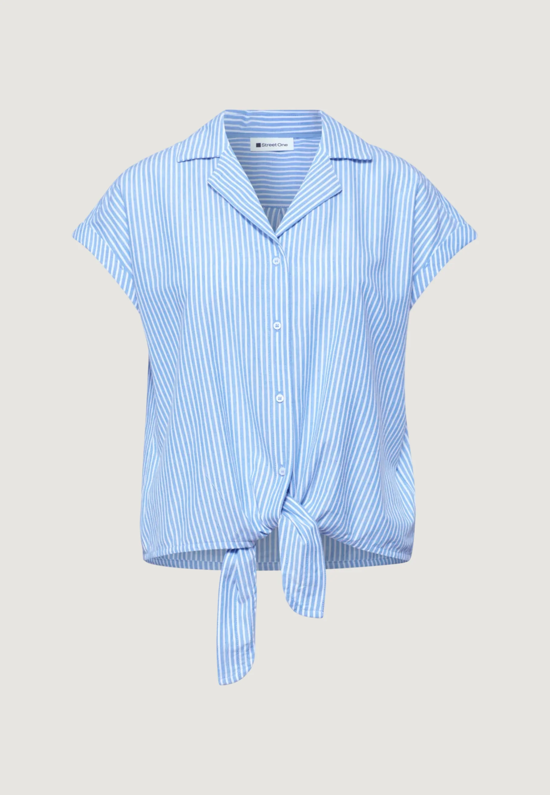 Camicia manica corta Street One Striped Buttoned blouse w bowling - Image 5