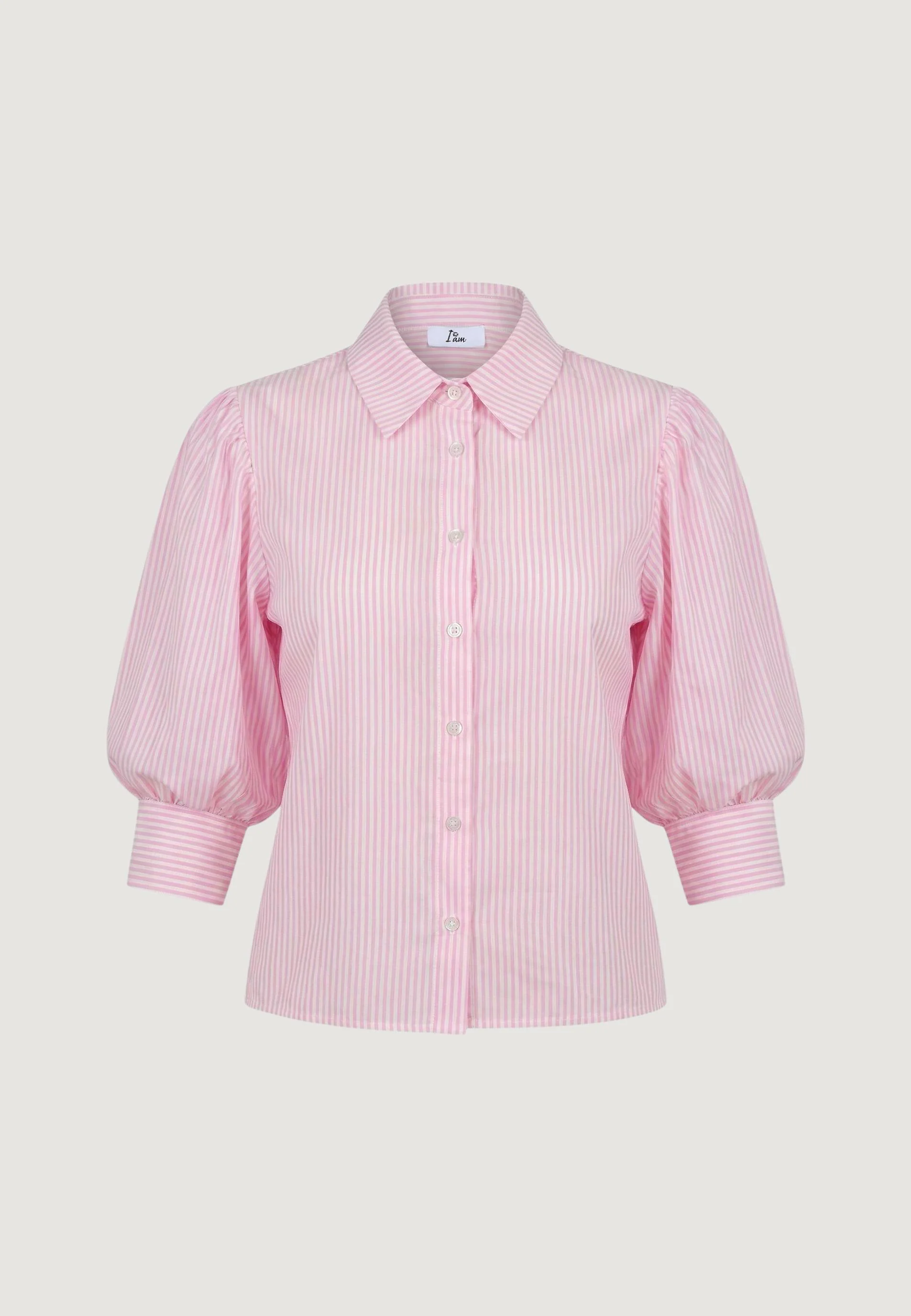 Camicia manica lunga I am Camicia Cotone Maniche Balloon - Image 5