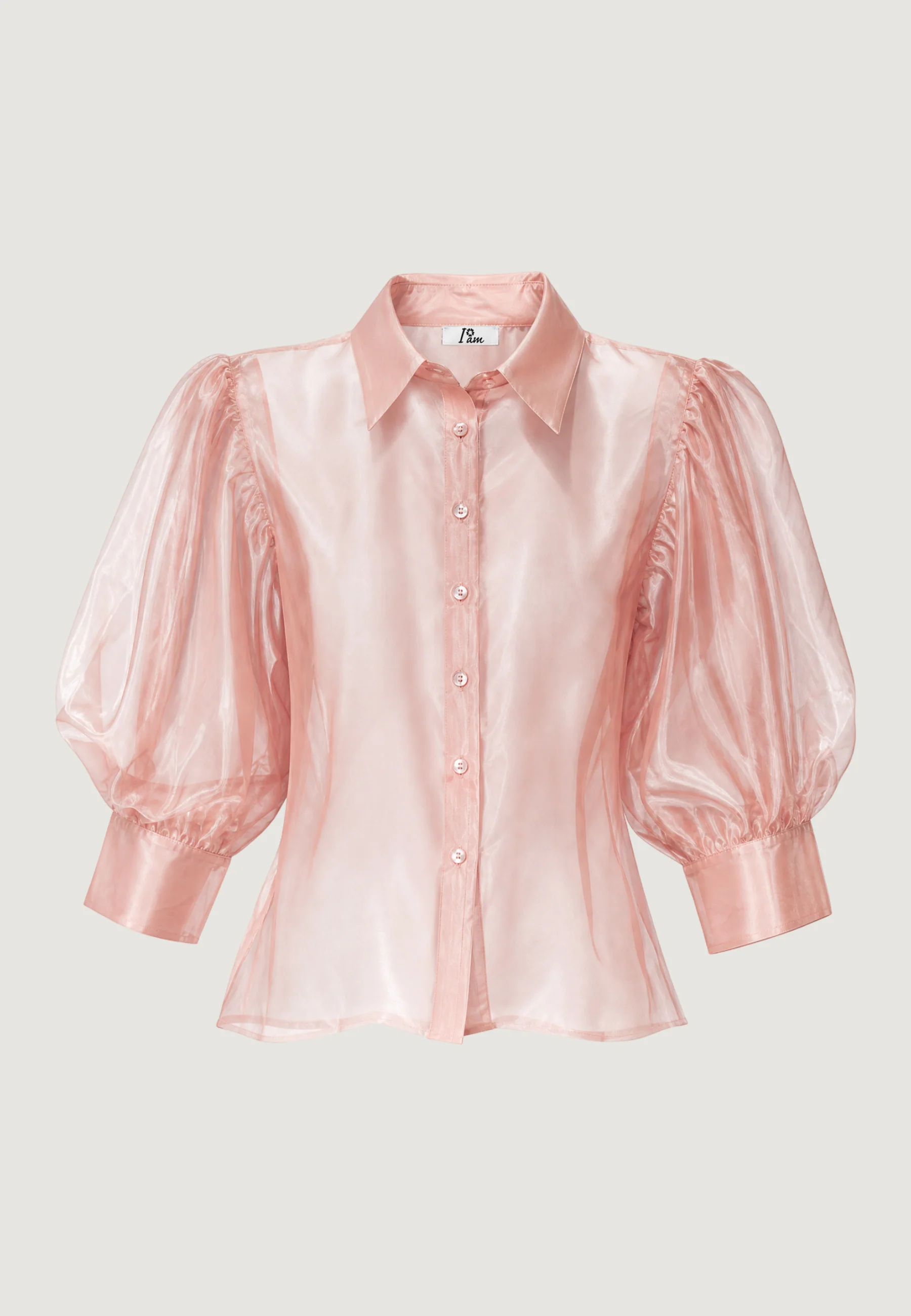 Camicia manica lunga I am Camicia Cotone Maniche Balloon - Image 2