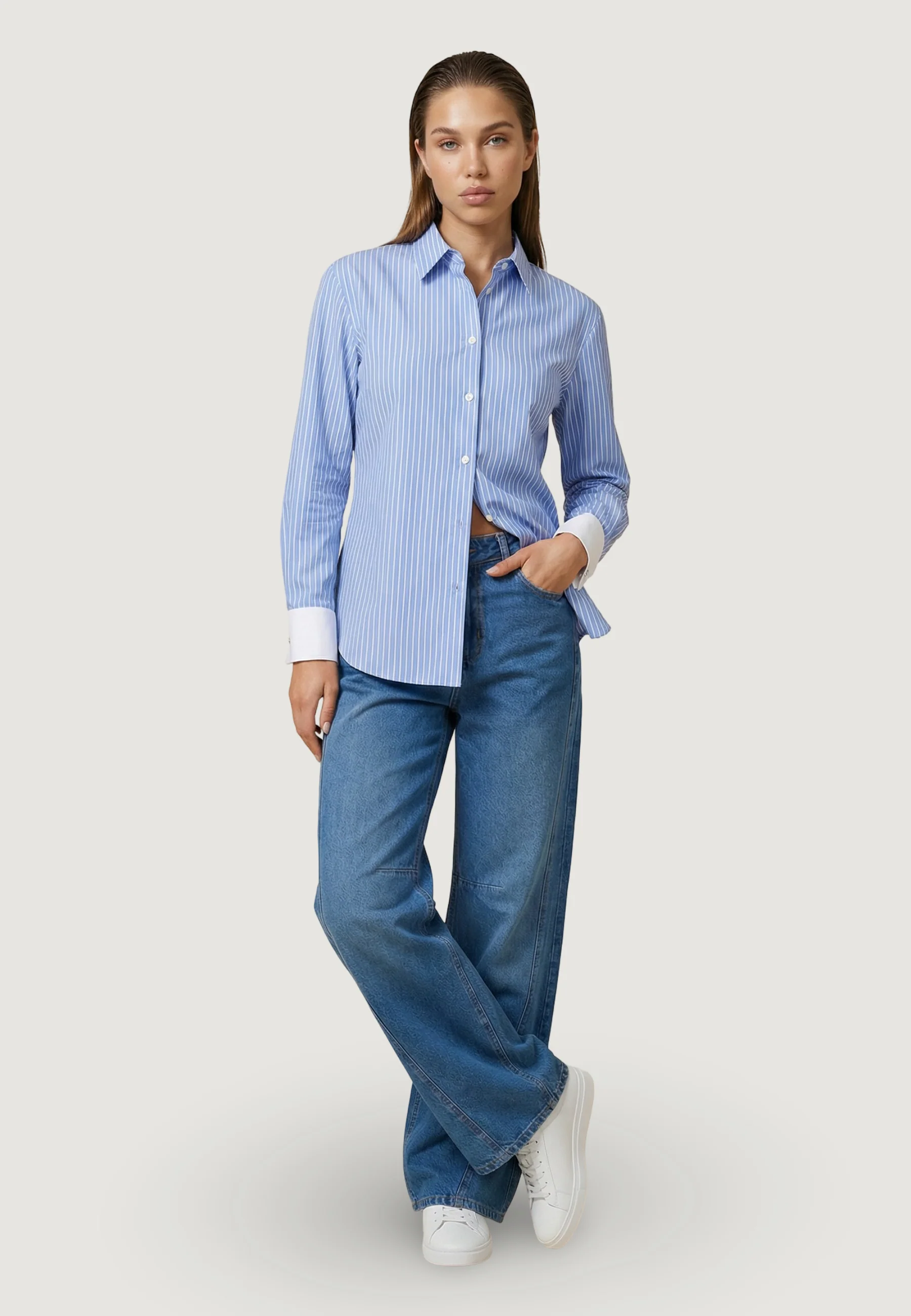 Camicia manica lunga I am Camicia Cotone Righe - Image 4