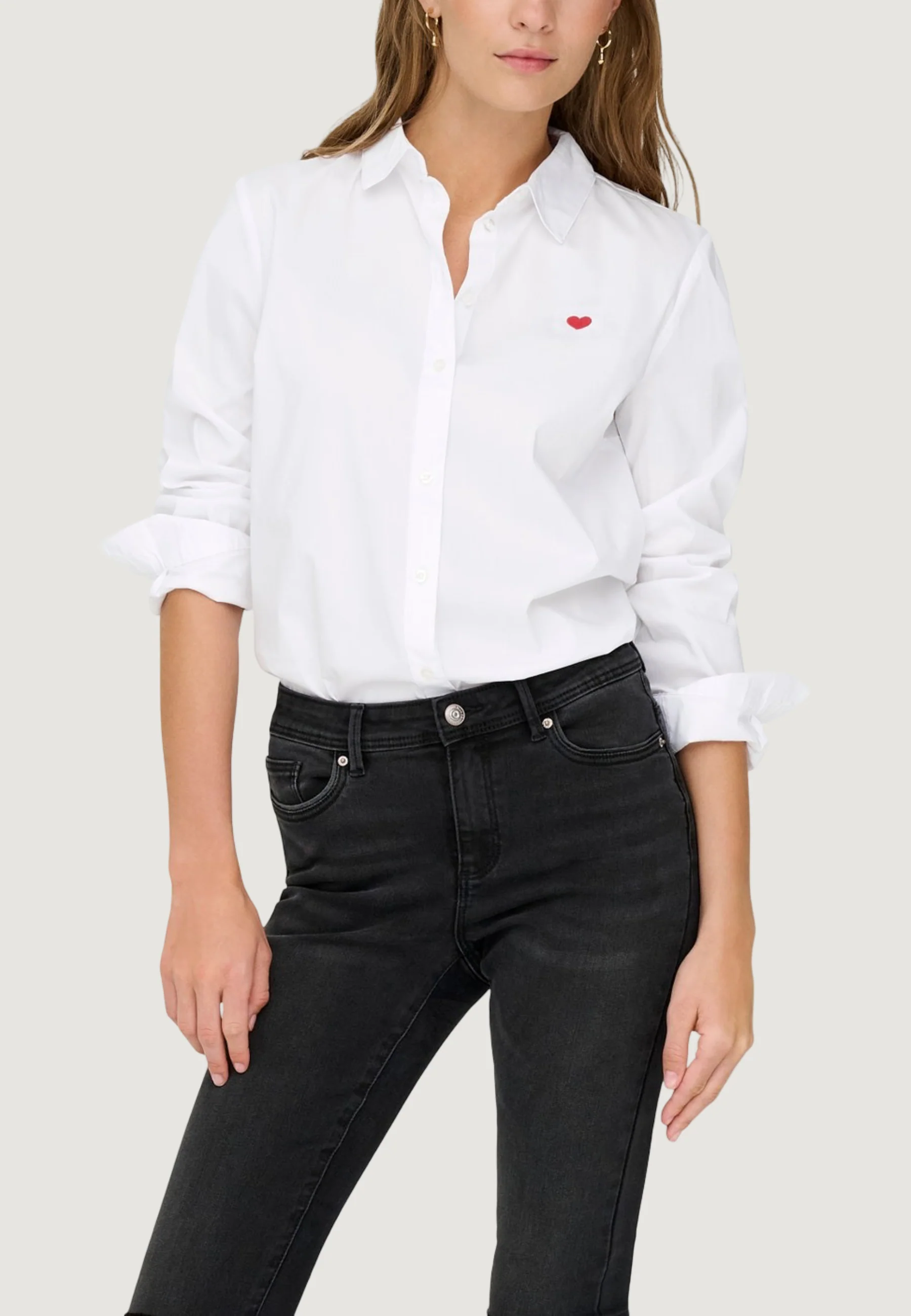 Camicia manica lunga Jacqueline de Yong Jdymio L/S Embroidery Shirt Wvn Noos