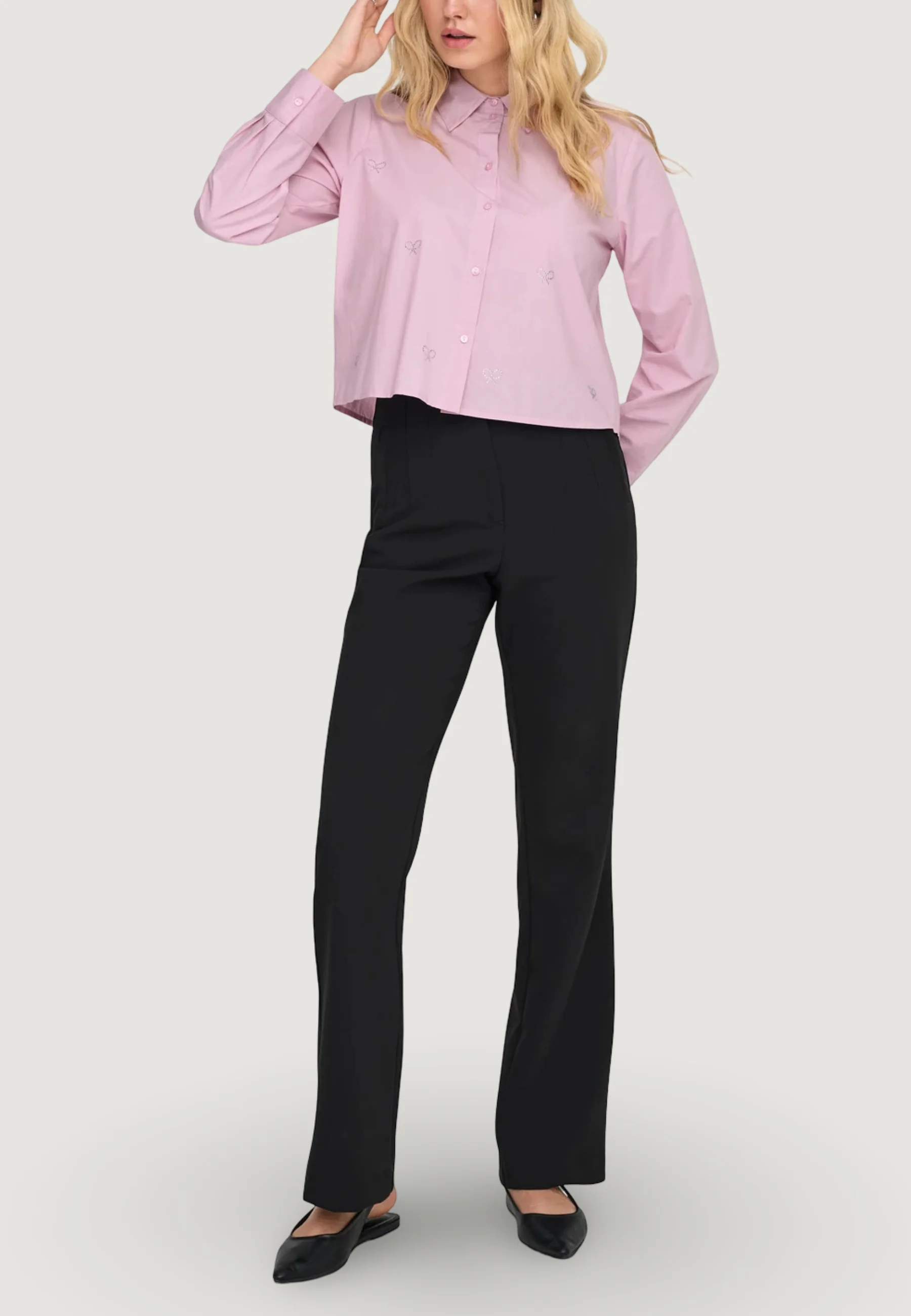 Camicia manica lunga Jacqueline de Yong Jdyriley L/S Short Emb. Shirt Wvn - Image 4