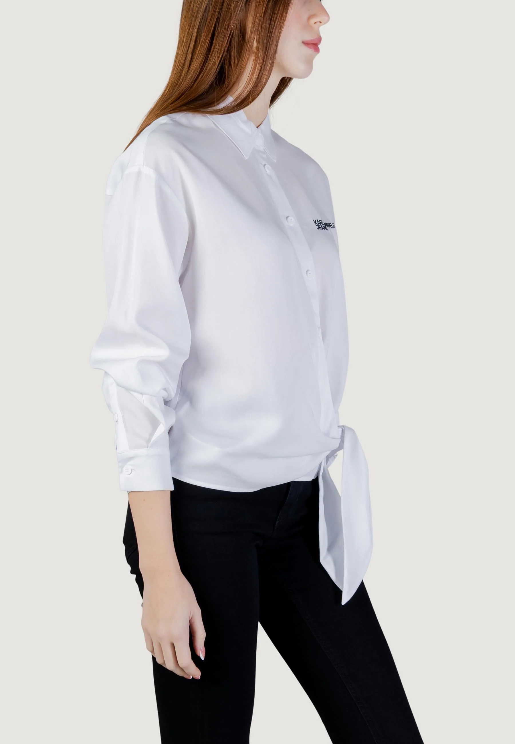 Camicia manica lunga Karl Lagerfeld Jeans KLJ Tied Blouse - Image 4
