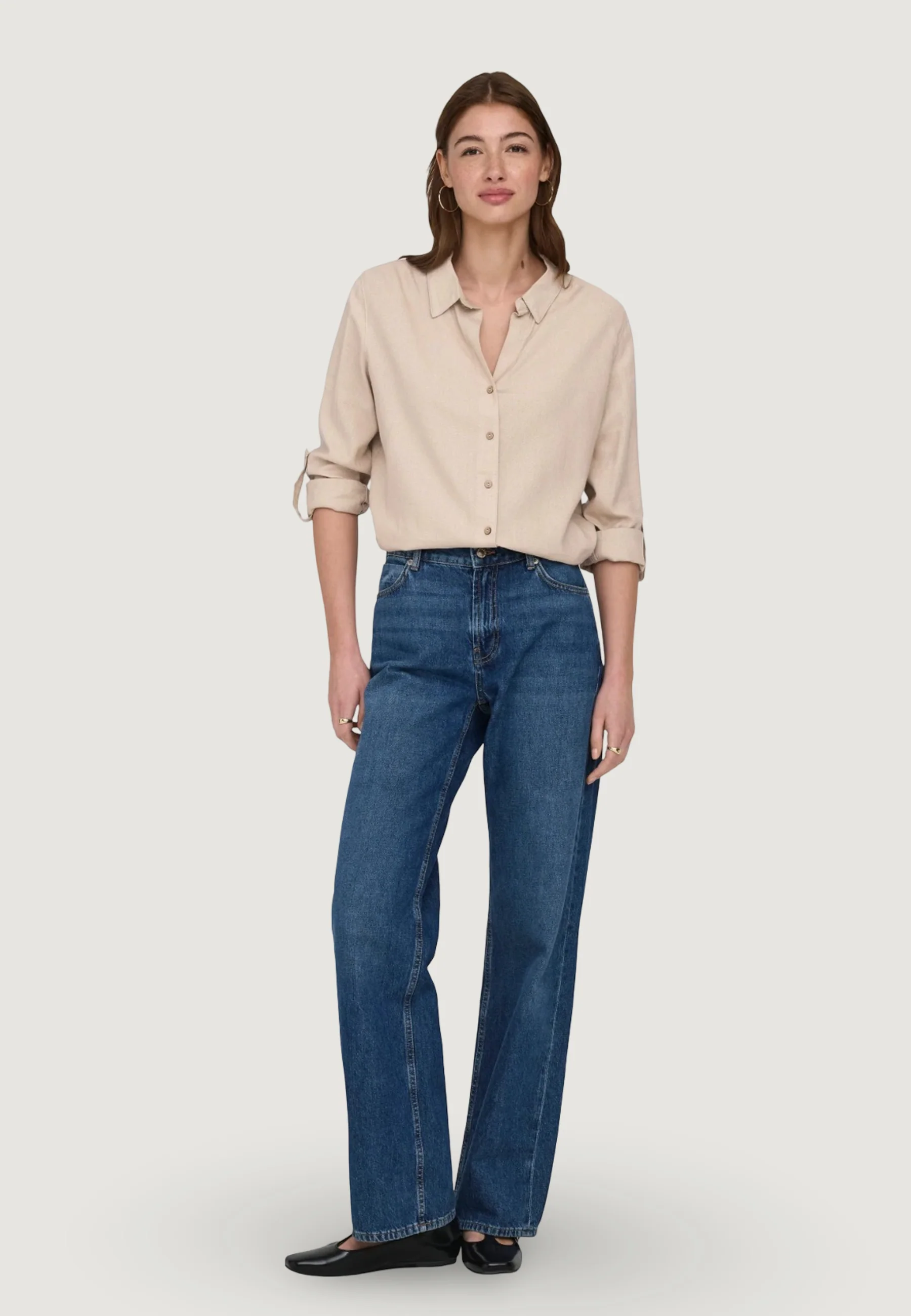 Camicia manica lunga Only Onlgoa 3/4 Strap Linen Bl Shirt Cc Pnt - Image 5