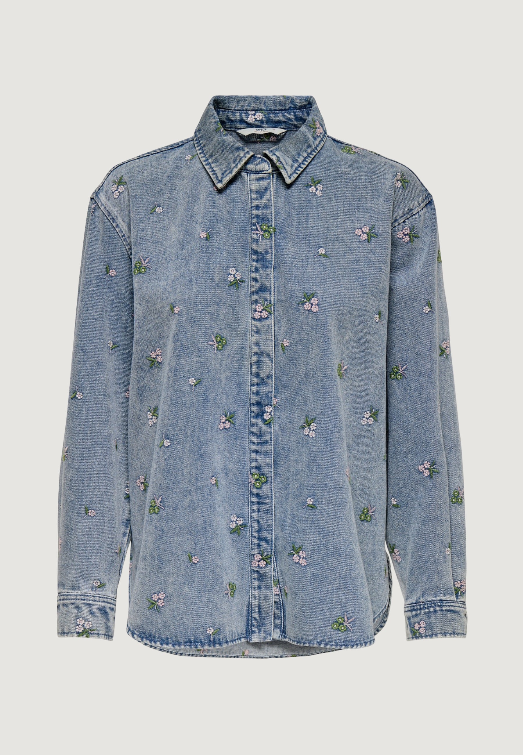 Camicia manica lunga Only Onlvera L/S Flower Emb Shirt Dnm Noos - Image 3