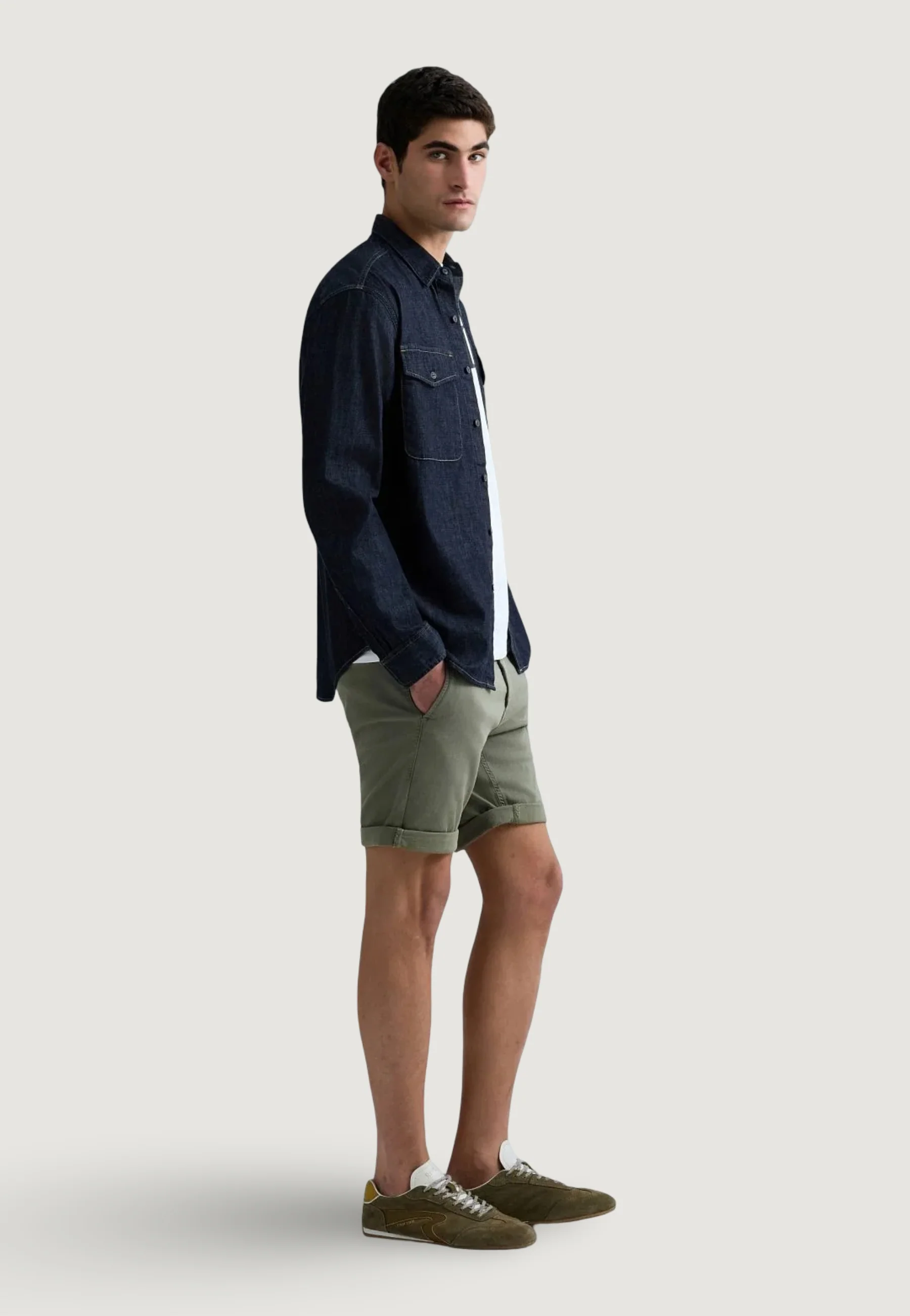 Camicia manica lunga Replay 6.5 OZ DEEP BLUE DENIM - Image 3