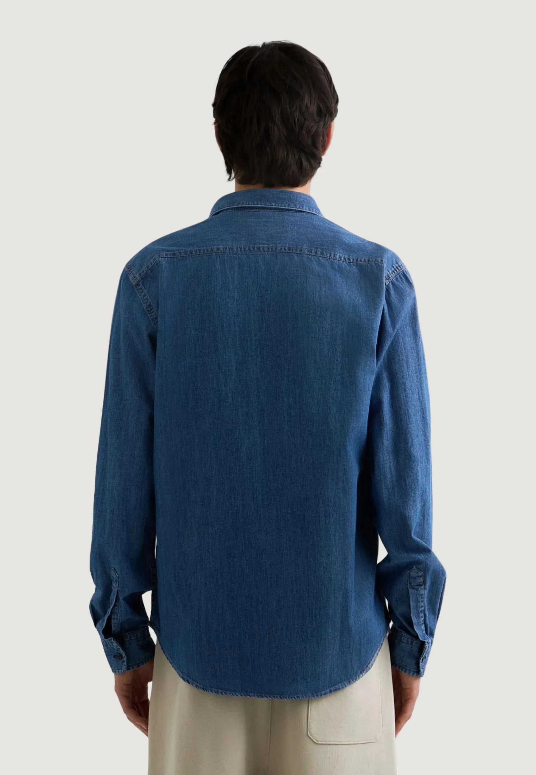 Camicia manica lunga Replay 6.5 OZ DEEP BLUE DENIM - Image 3