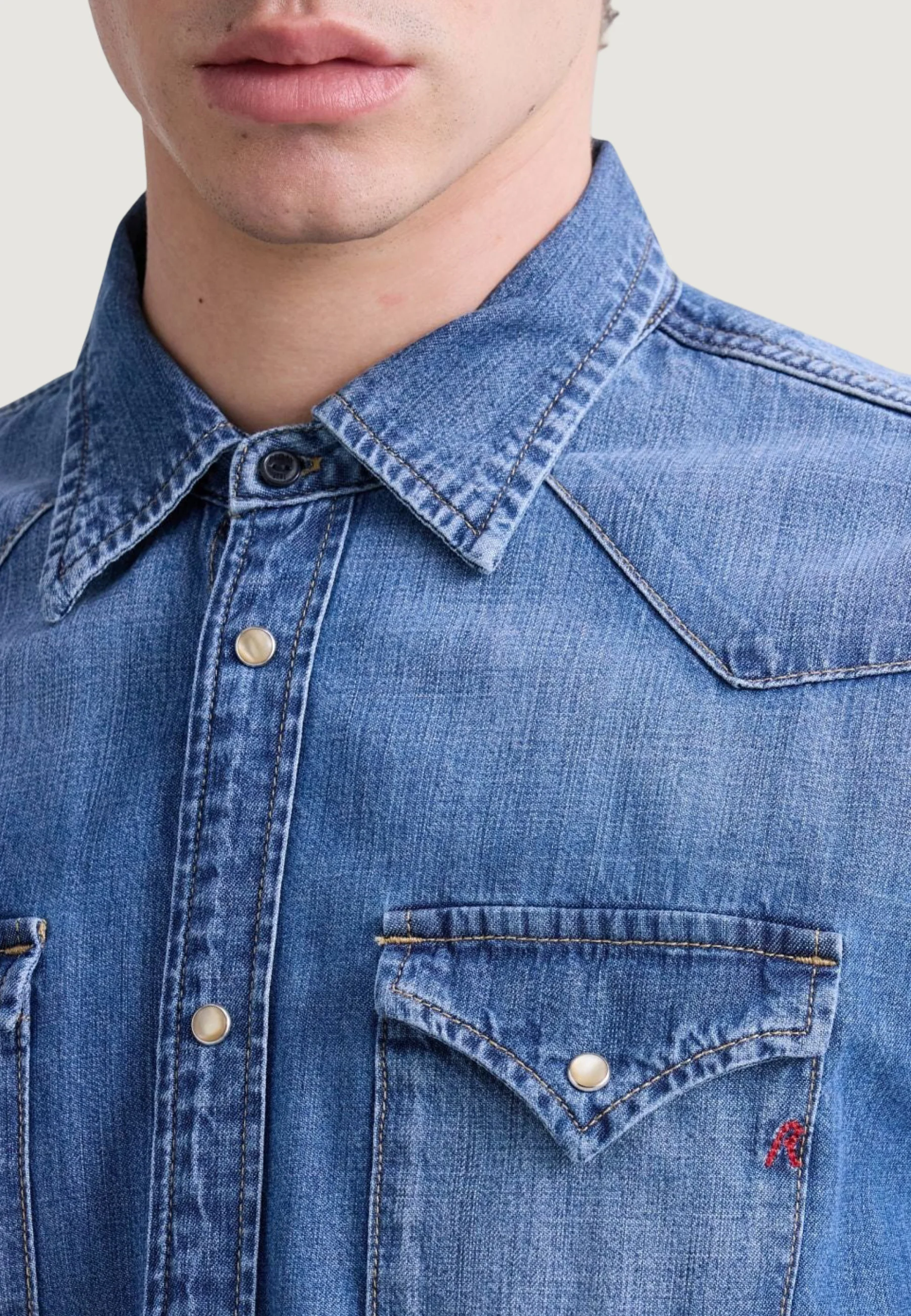 Camicia manica lunga Replay REGULAR - Image 3