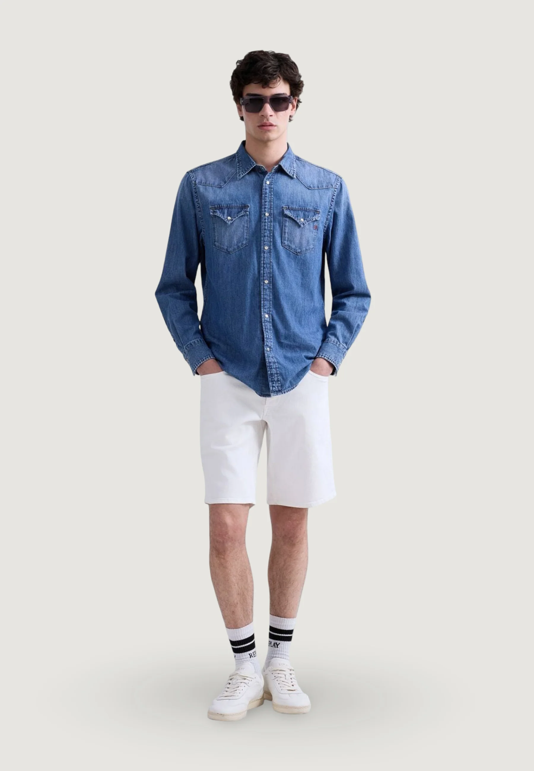 Camicia manica lunga Replay REGULAR - Image 4