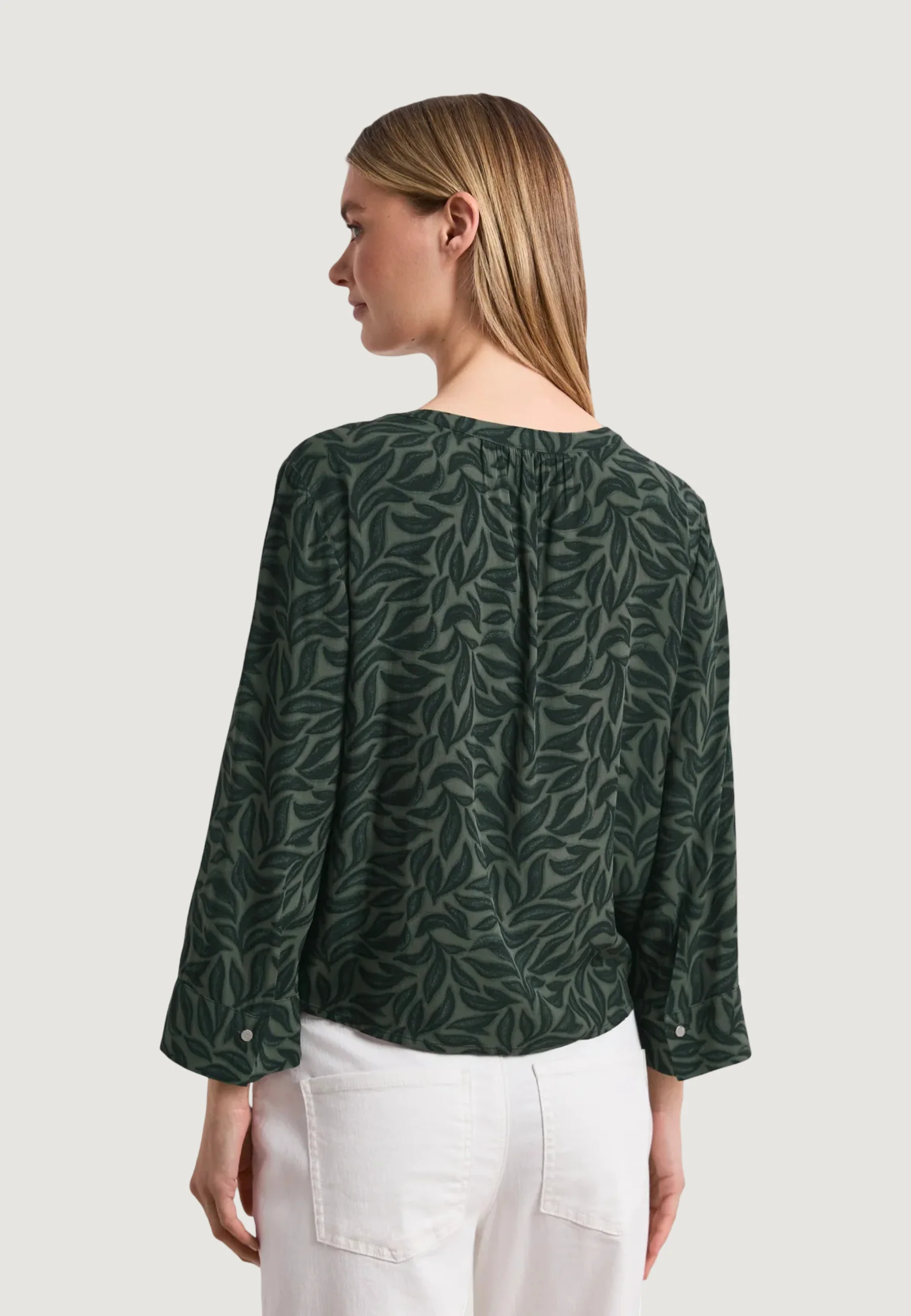Camicia manica lunga Street One Splitneck w knot detail AOP - Image 2