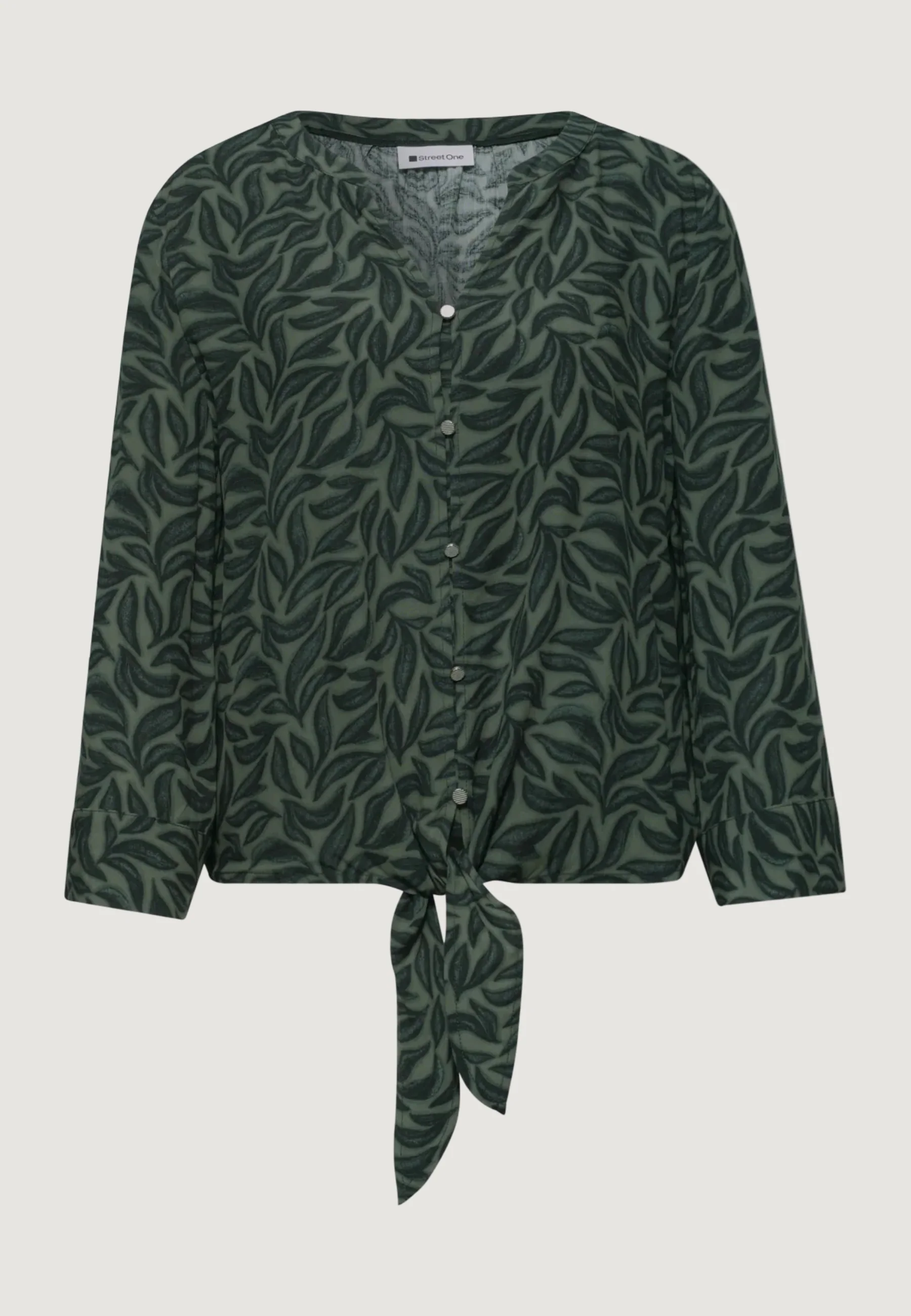 Camicia manica lunga Street One Splitneck w knot detail AOP - Image 4