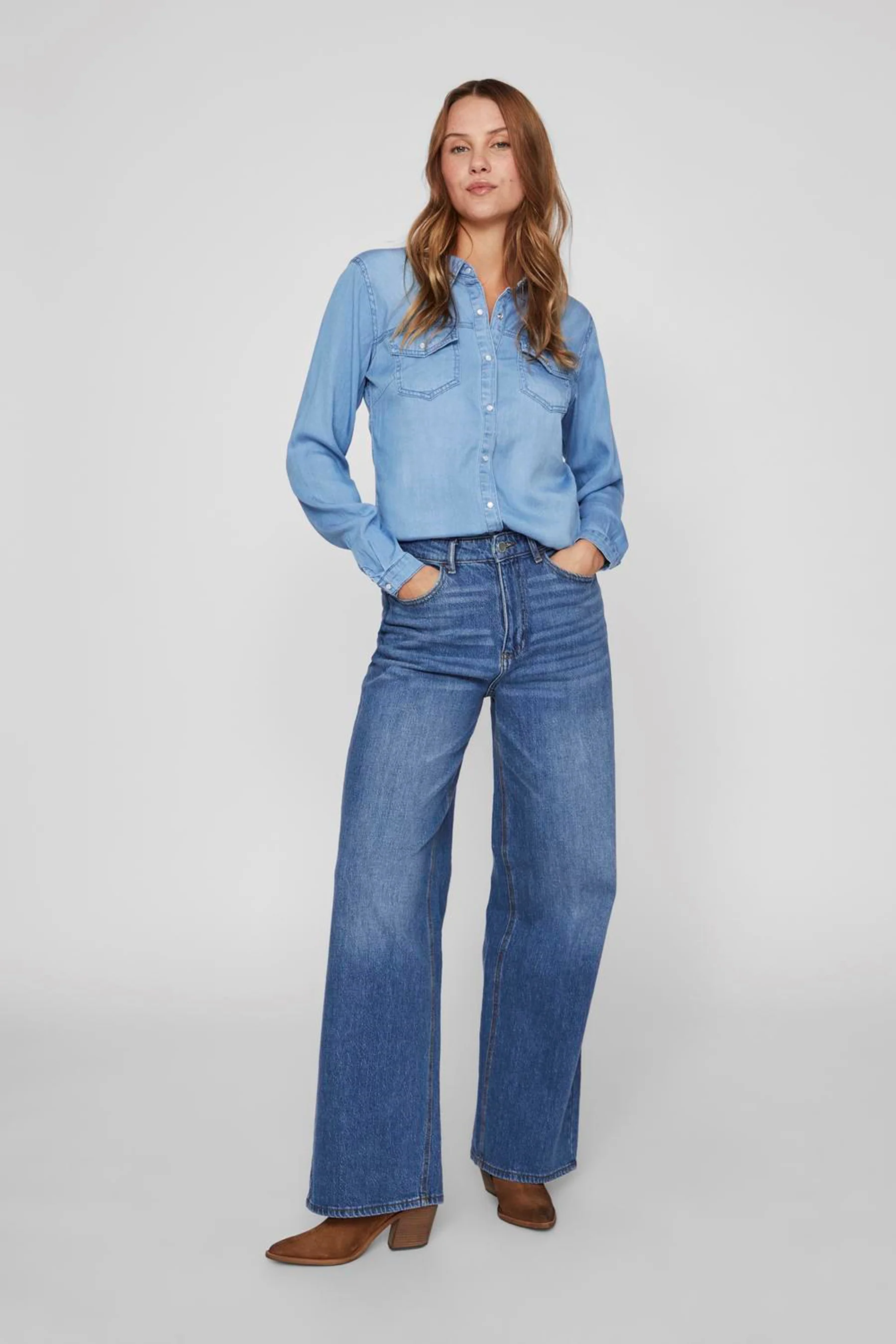 Camicia manica lunga Vila Clothes VIBISTA DENIM SHIRT - Image 4