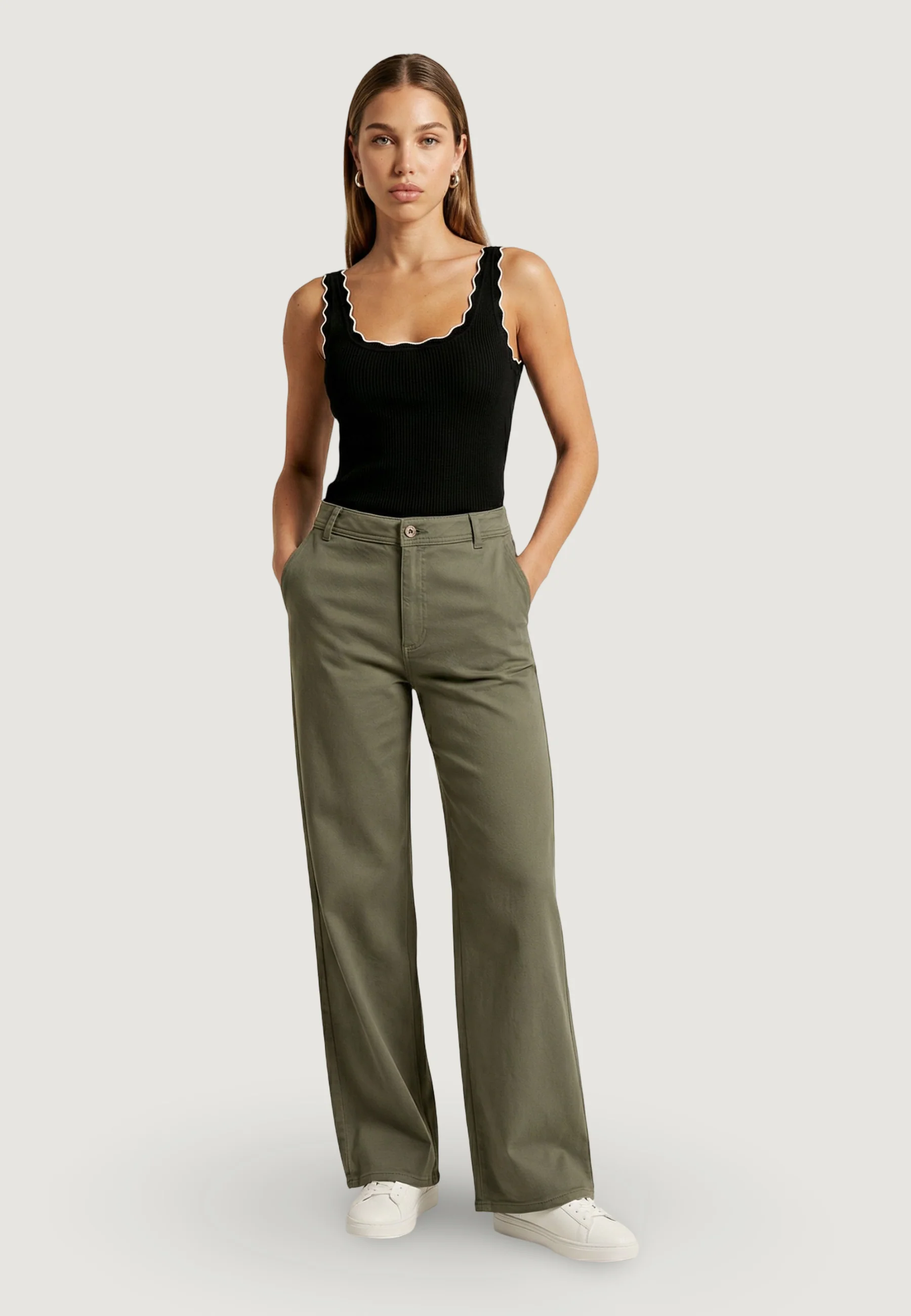 Canotta Jacqueline de Yong JDYNANNA S/L SCALLOP EDGE TOP KNT - Image 2