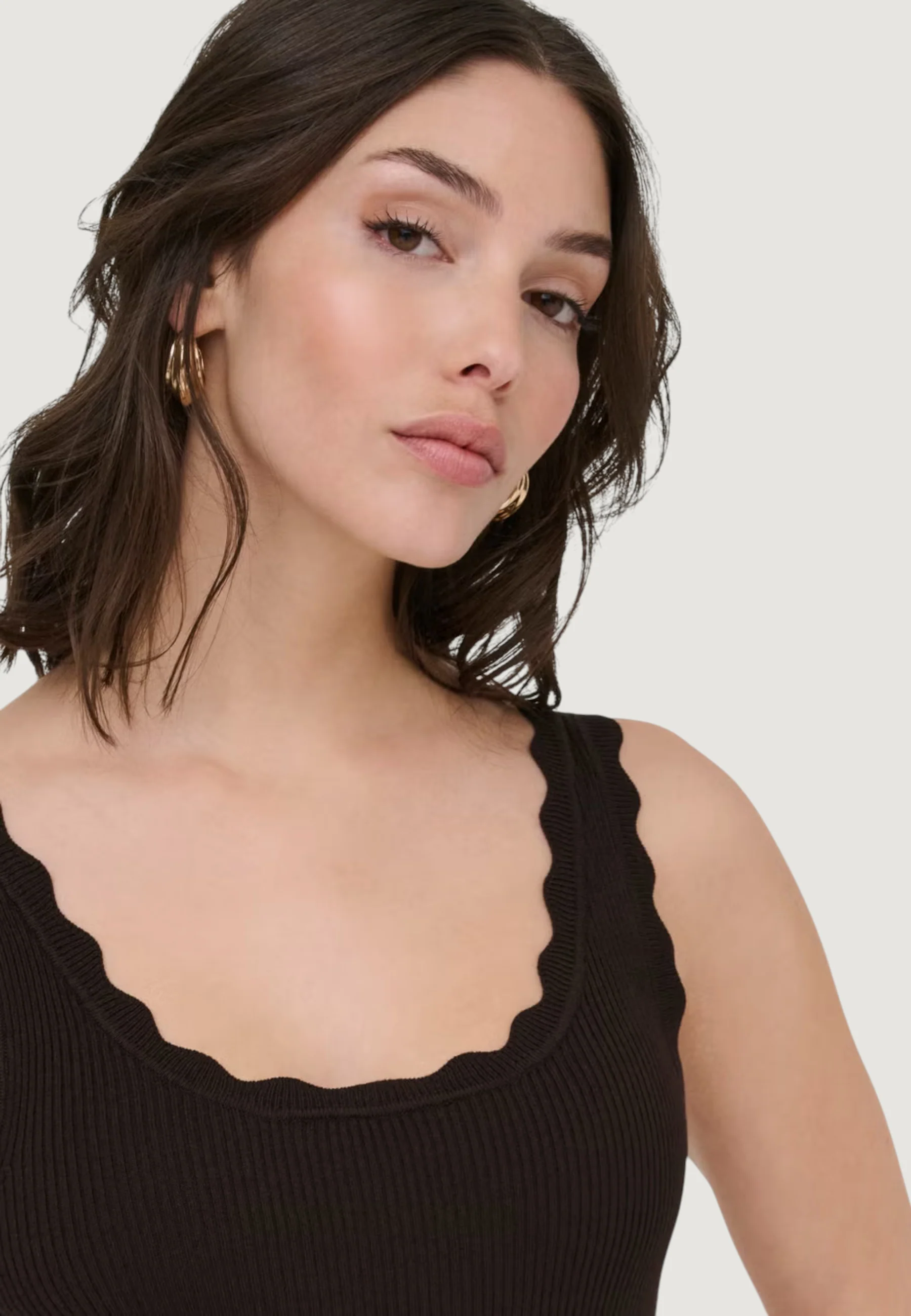 Canotta Jacqueline de Yong JDYNANNA S/L SCALLOP EDGE TOP KNT - Image 4