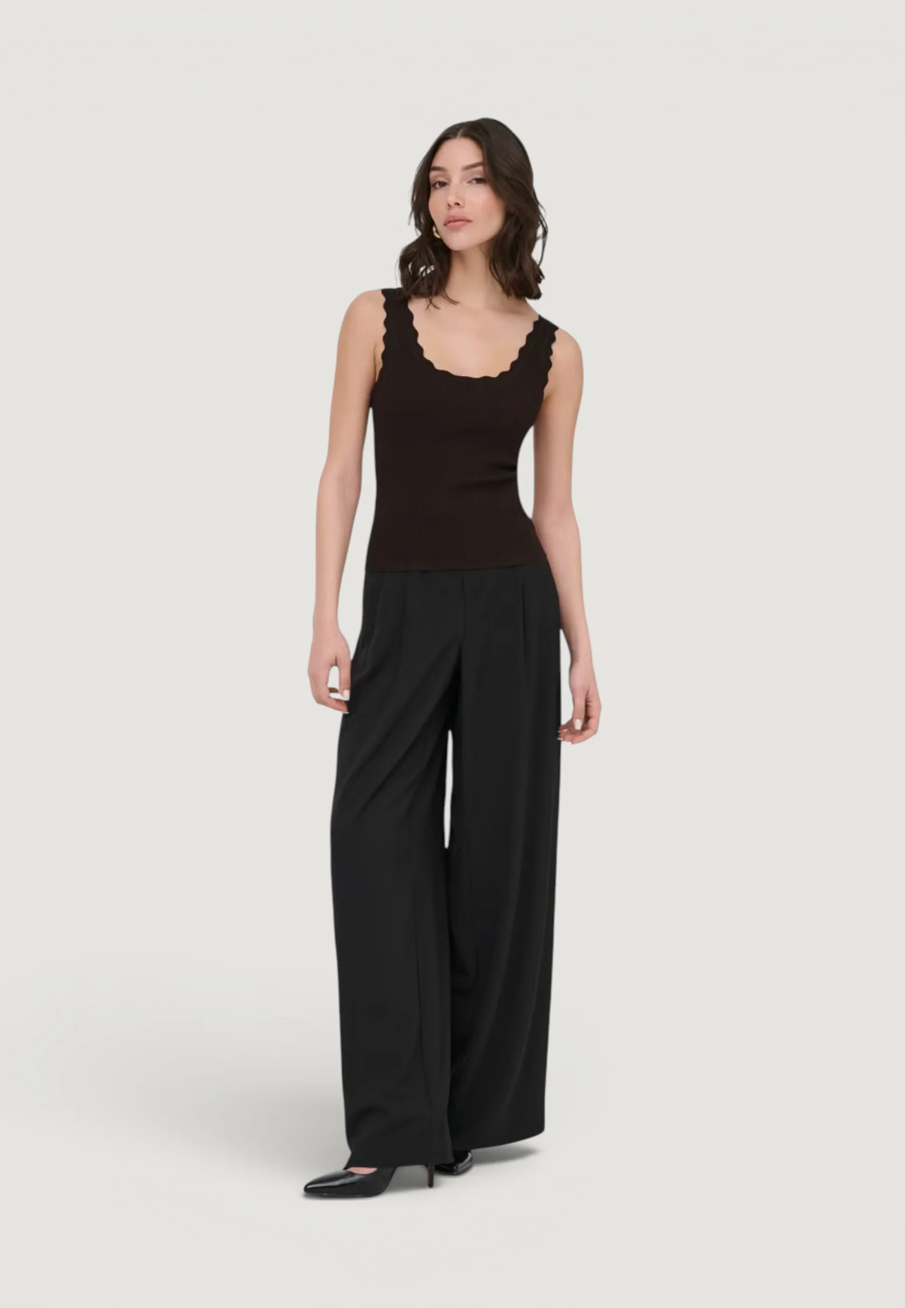 Canotta Jacqueline de Yong JDYNANNA S/L SCALLOP EDGE TOP KNT - Image 5