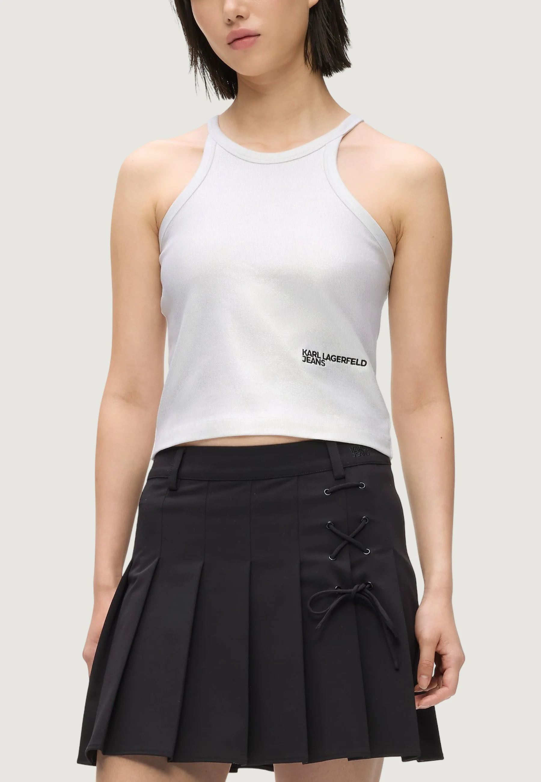 Canotta Karl Lagerfeld Jeans KLJ Coated Ribbed Tank